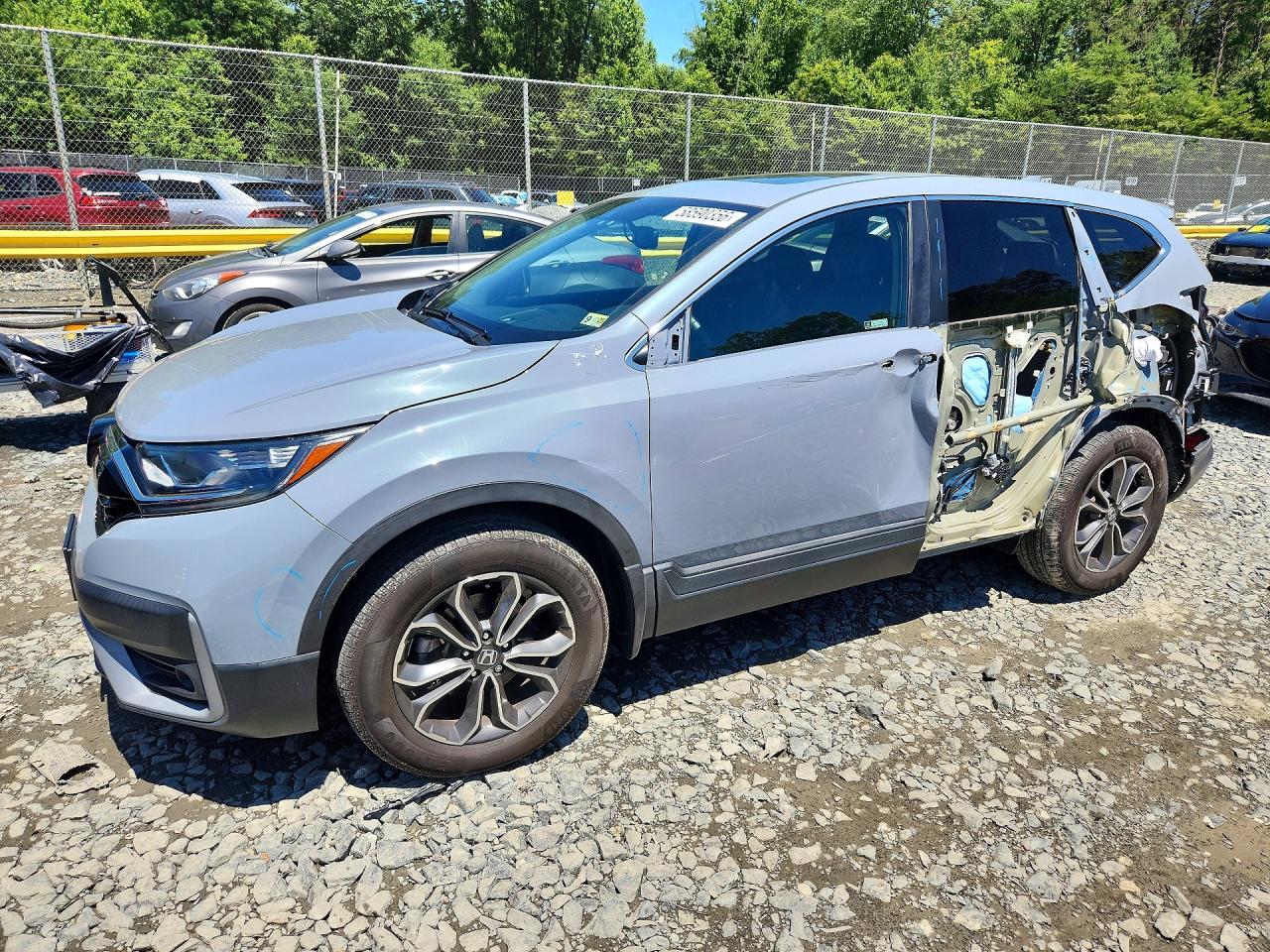 2021 Honda Cr-v Exl Gray vin: 5J6RW2H87MA003418