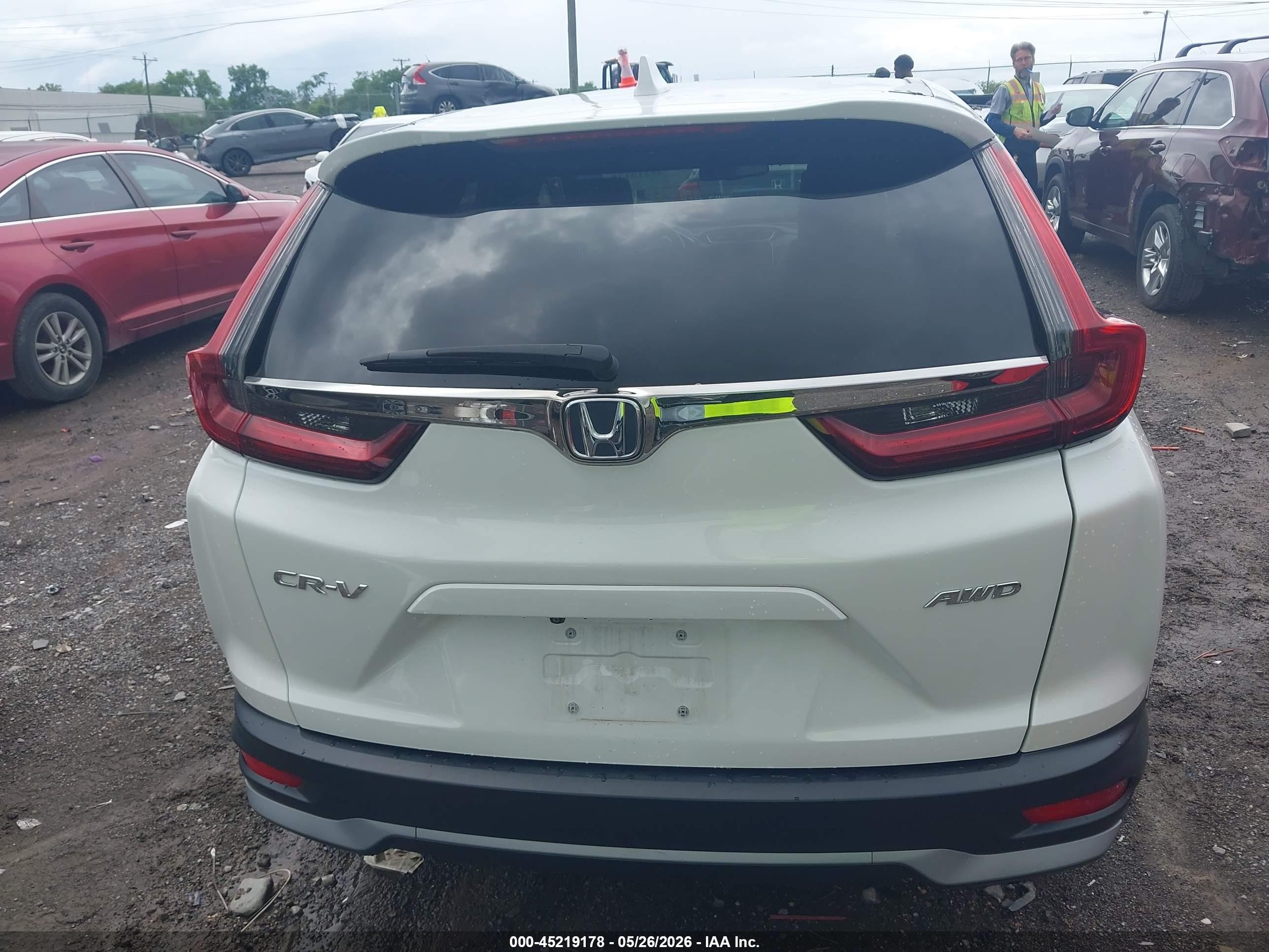 2020 Honda Cr-v Awd Ex-l White vin: 5J6RW2H8XLL030132