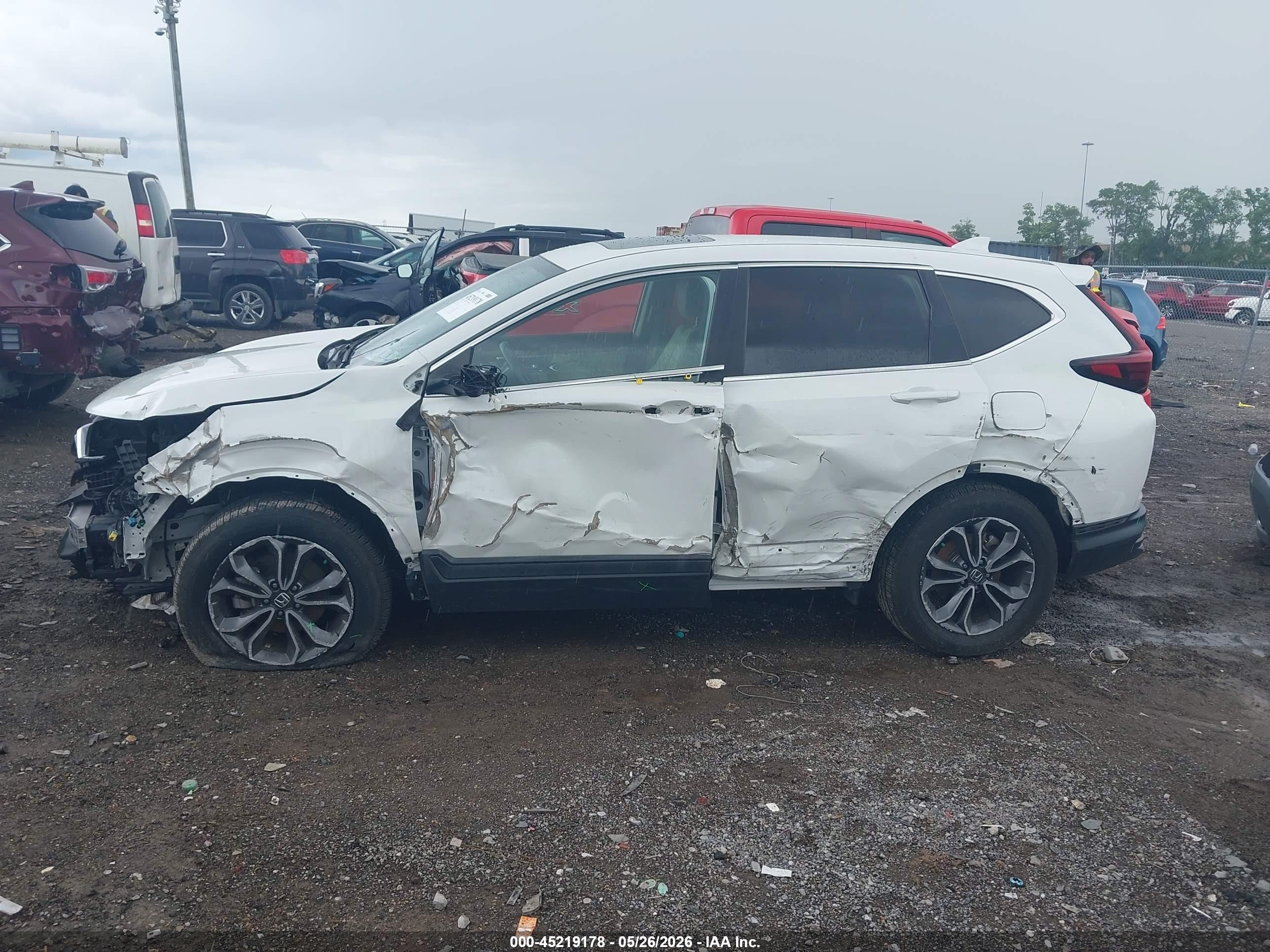 2020 Honda Cr-v Awd Ex-l White vin: 5J6RW2H8XLL030132