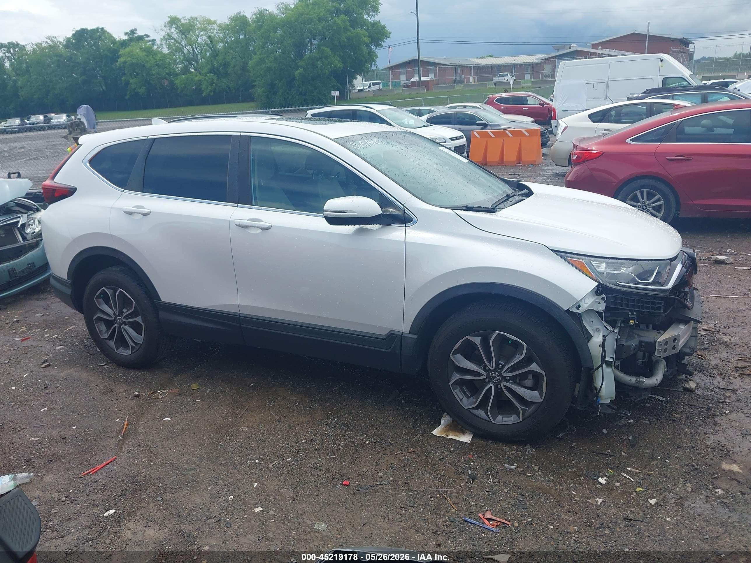 2020 Honda Cr-v Awd Ex-l White vin: 5J6RW2H8XLL030132