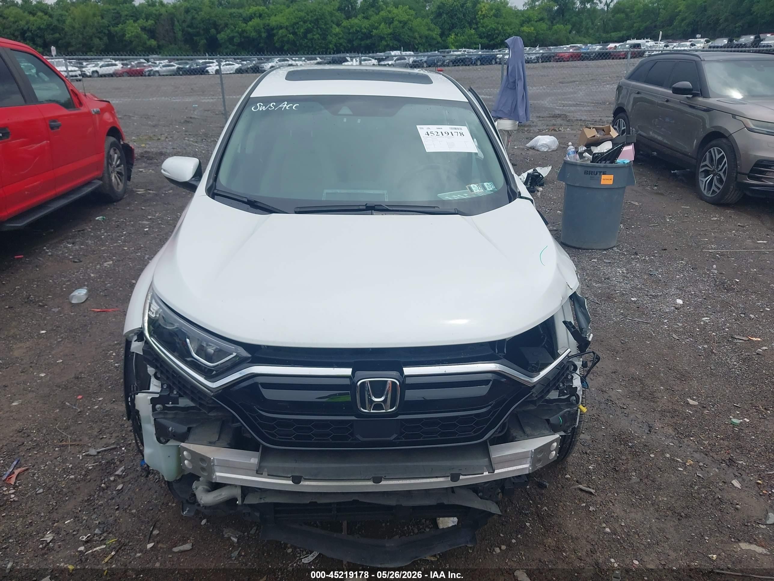 2020 Honda Cr-v Awd Ex-l White vin: 5J6RW2H8XLL030132