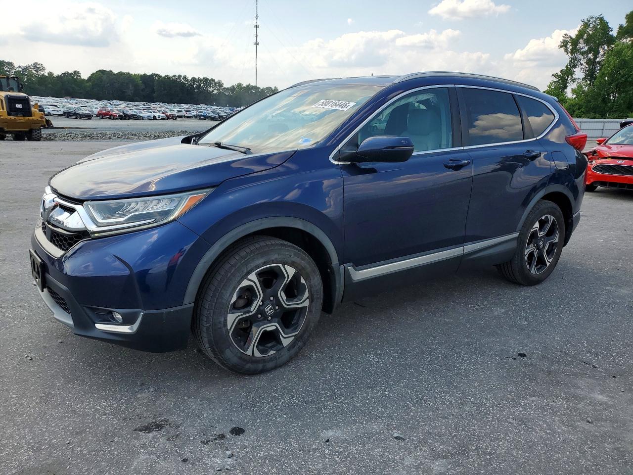 2017 Honda Cr-v Touring Blue vin: 5J6RW2H94HL032300