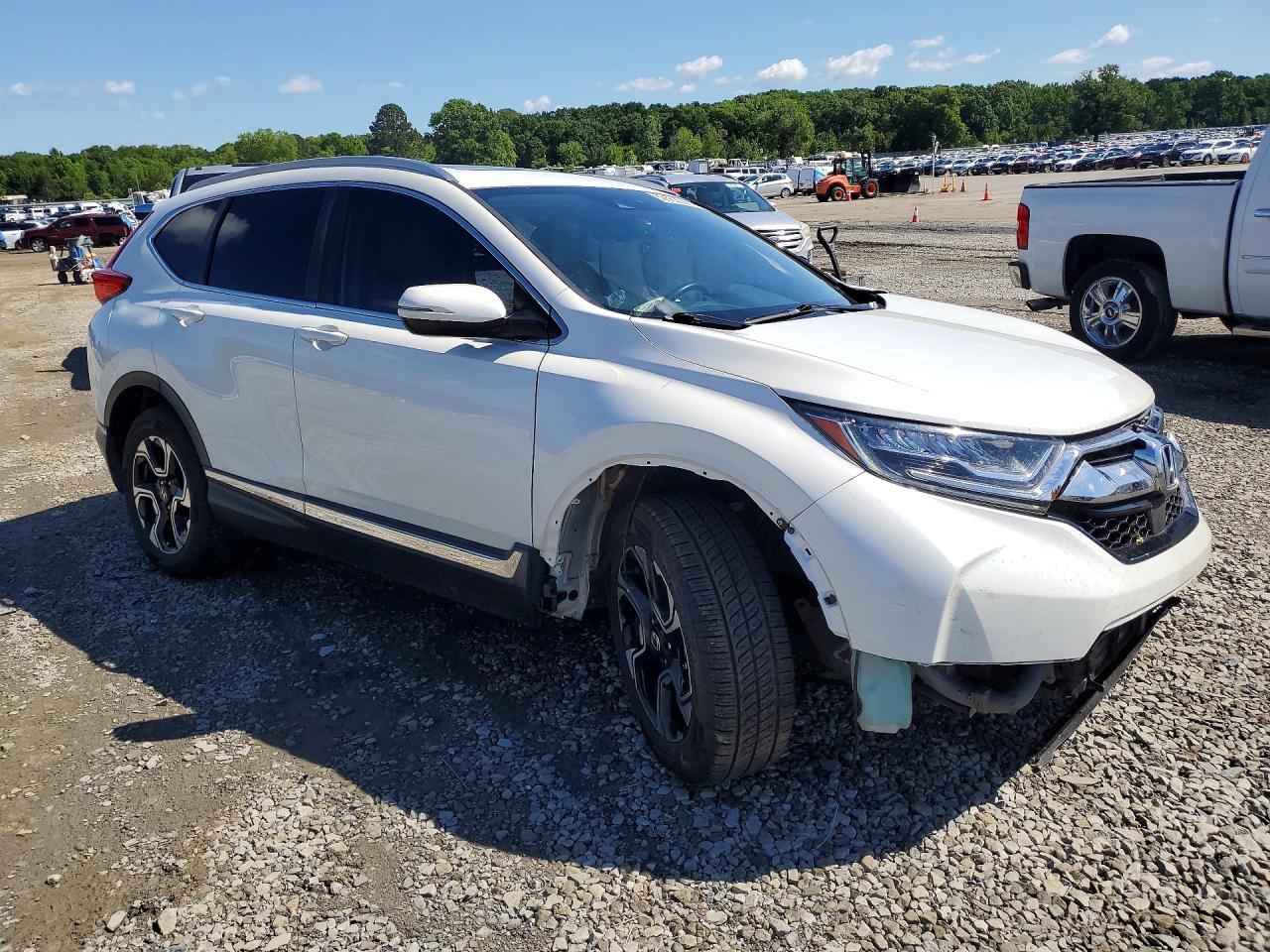2018 Honda Cr-v Touring White vin: 5J6RW2H95JL026656