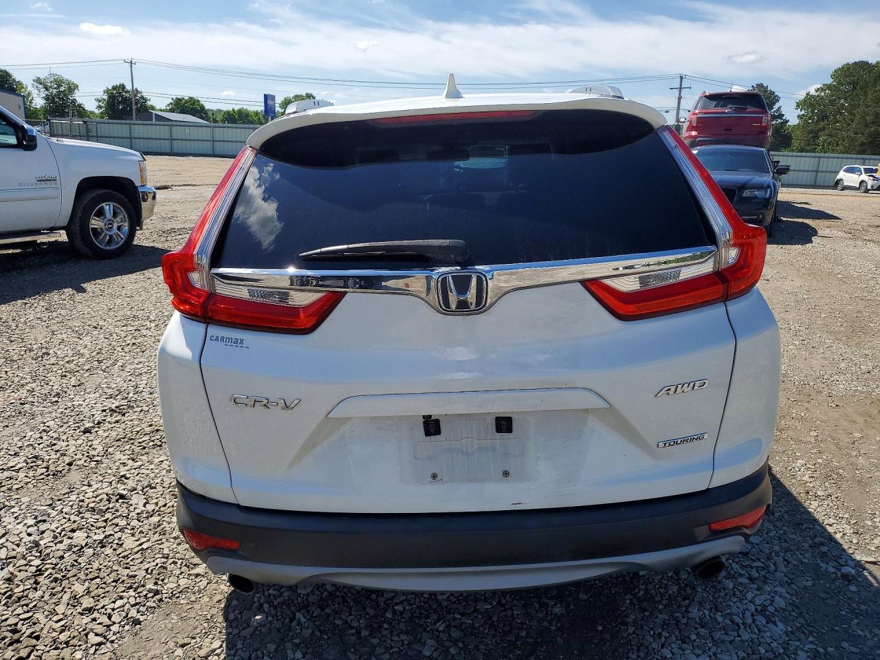 2018 Honda Cr-v Touring White vin: 5J6RW2H95JL026656