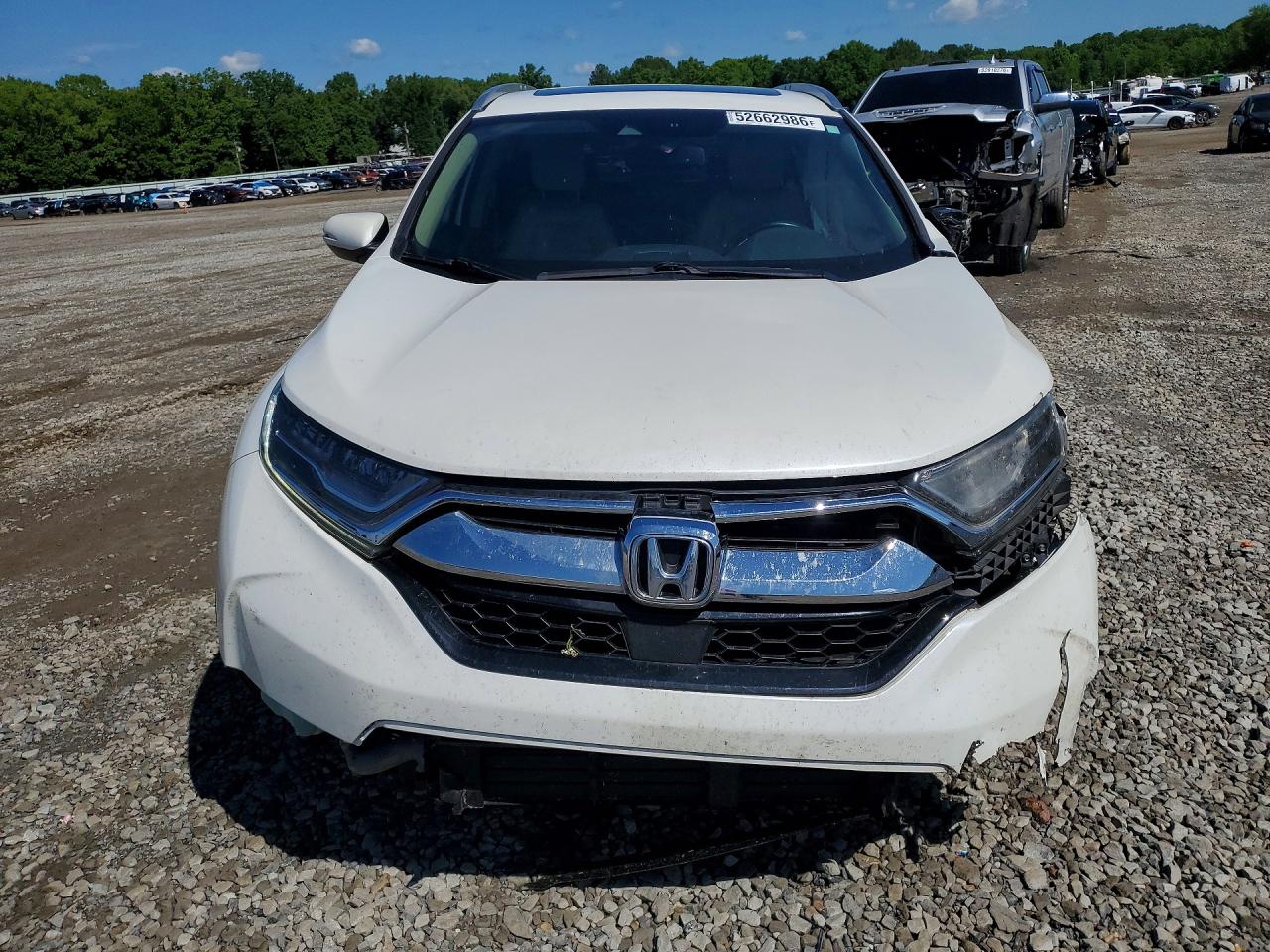 2018 Honda Cr-v Touring White vin: 5J6RW2H95JL026656