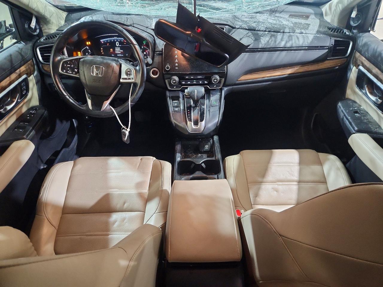 2018 Honda Cr-v Touring White vin: 5J6RW2H99JL020617