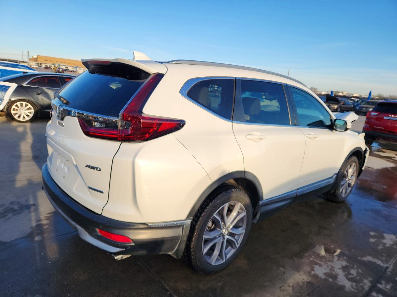 2020 Honda Cr-v Touring White vin: 5J6RW2H99LL007093