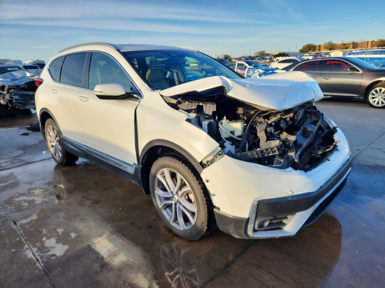 2020 Honda Cr-v Touring White vin: 5J6RW2H99LL007093