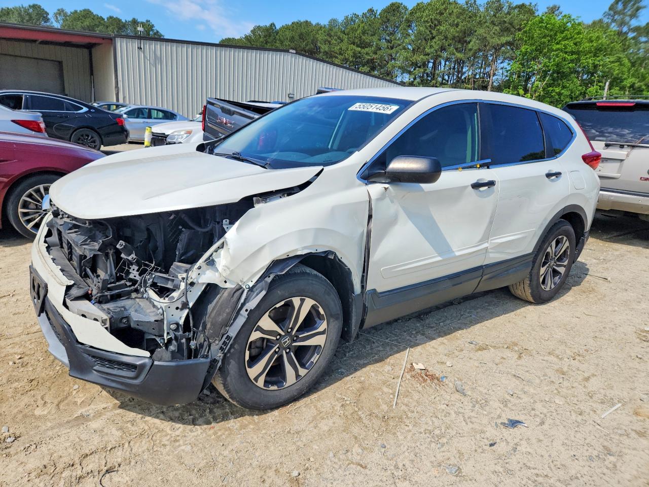 2017 Honda Cr-v Lx White vin: 5J6RW5H36HL004558