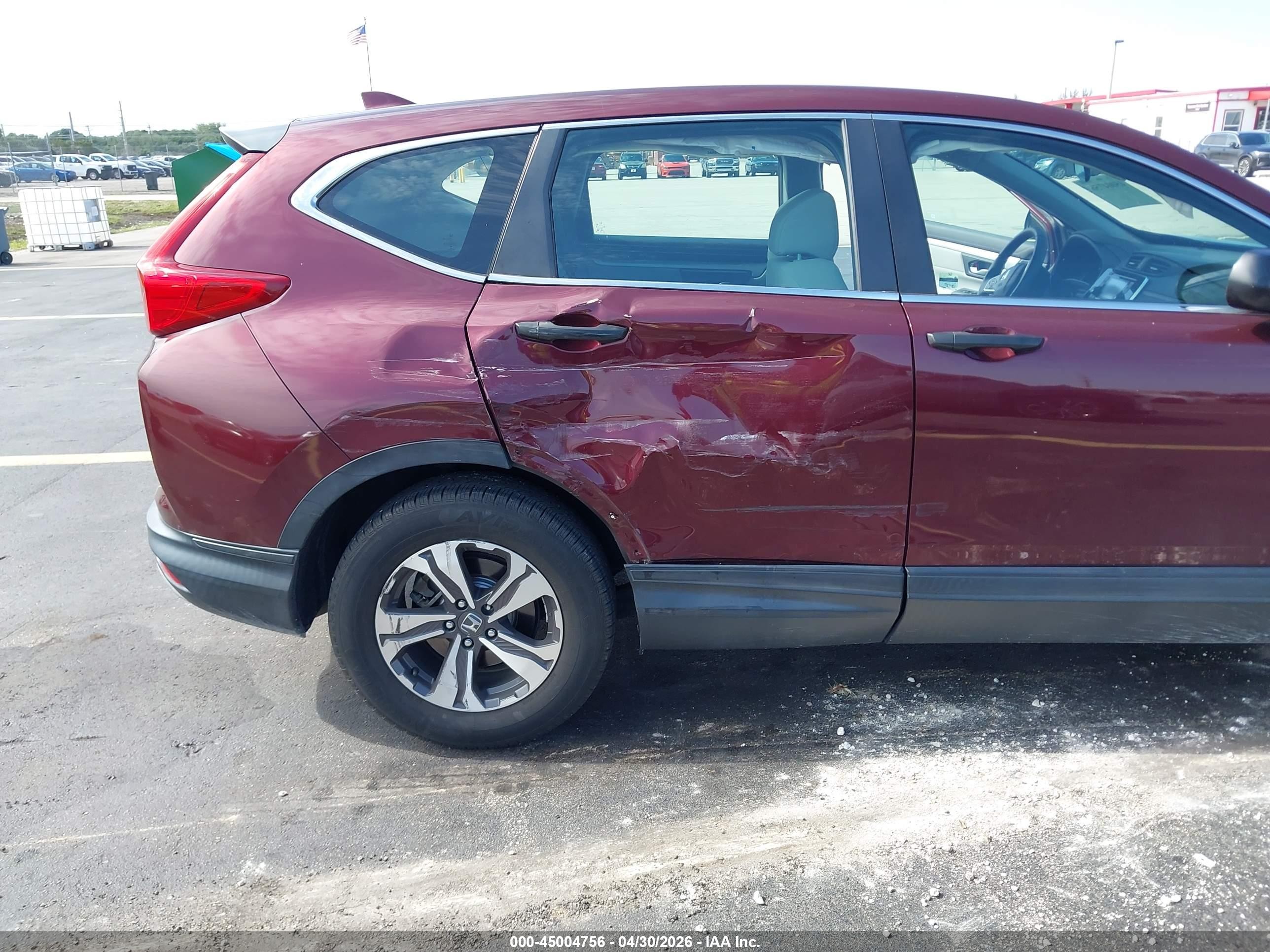 2018 Honda Cr-v Lx Red vin: 5J6RW5H36JL002007