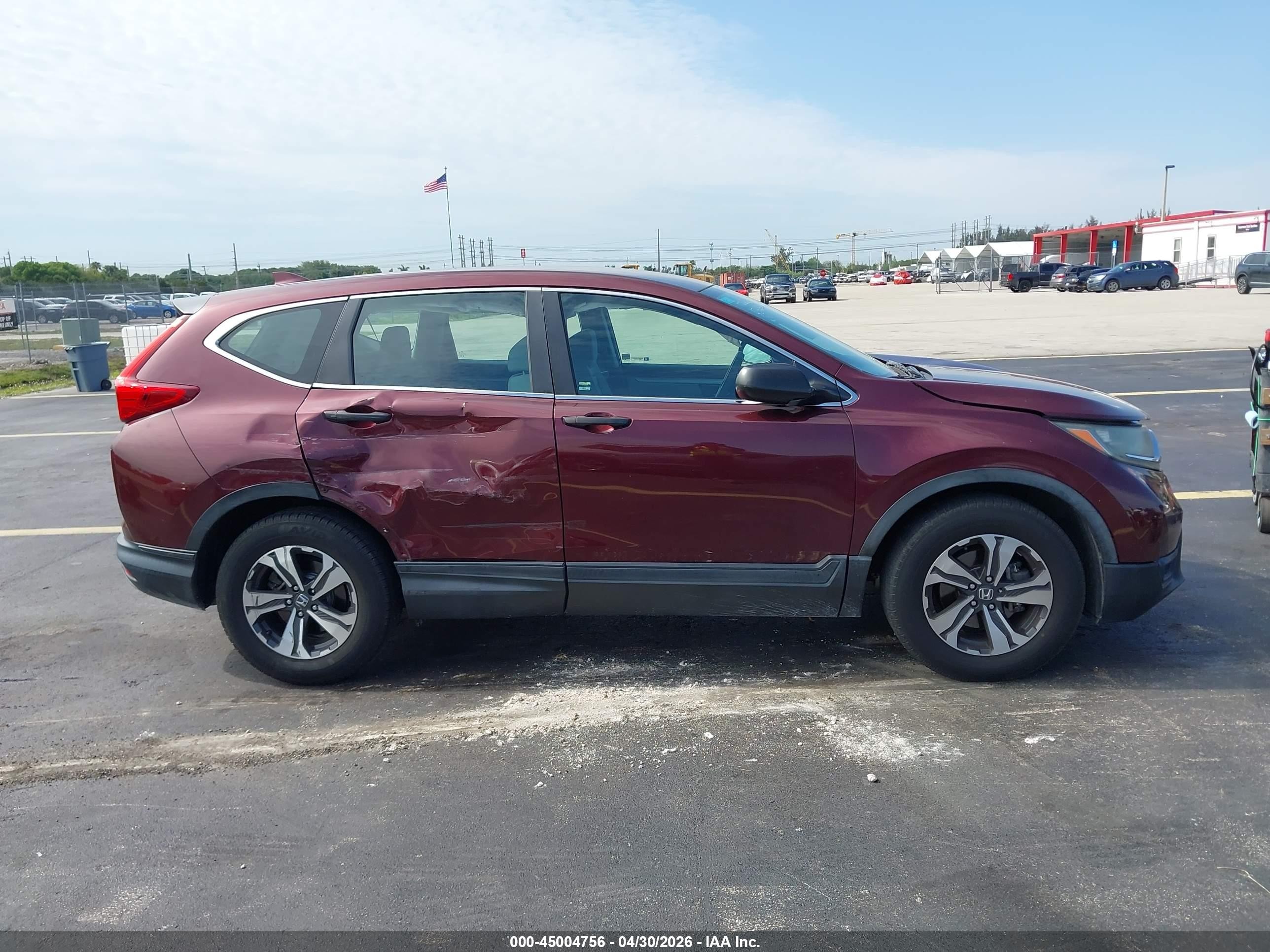 2018 Honda Cr-v Lx Red vin: 5J6RW5H36JL002007