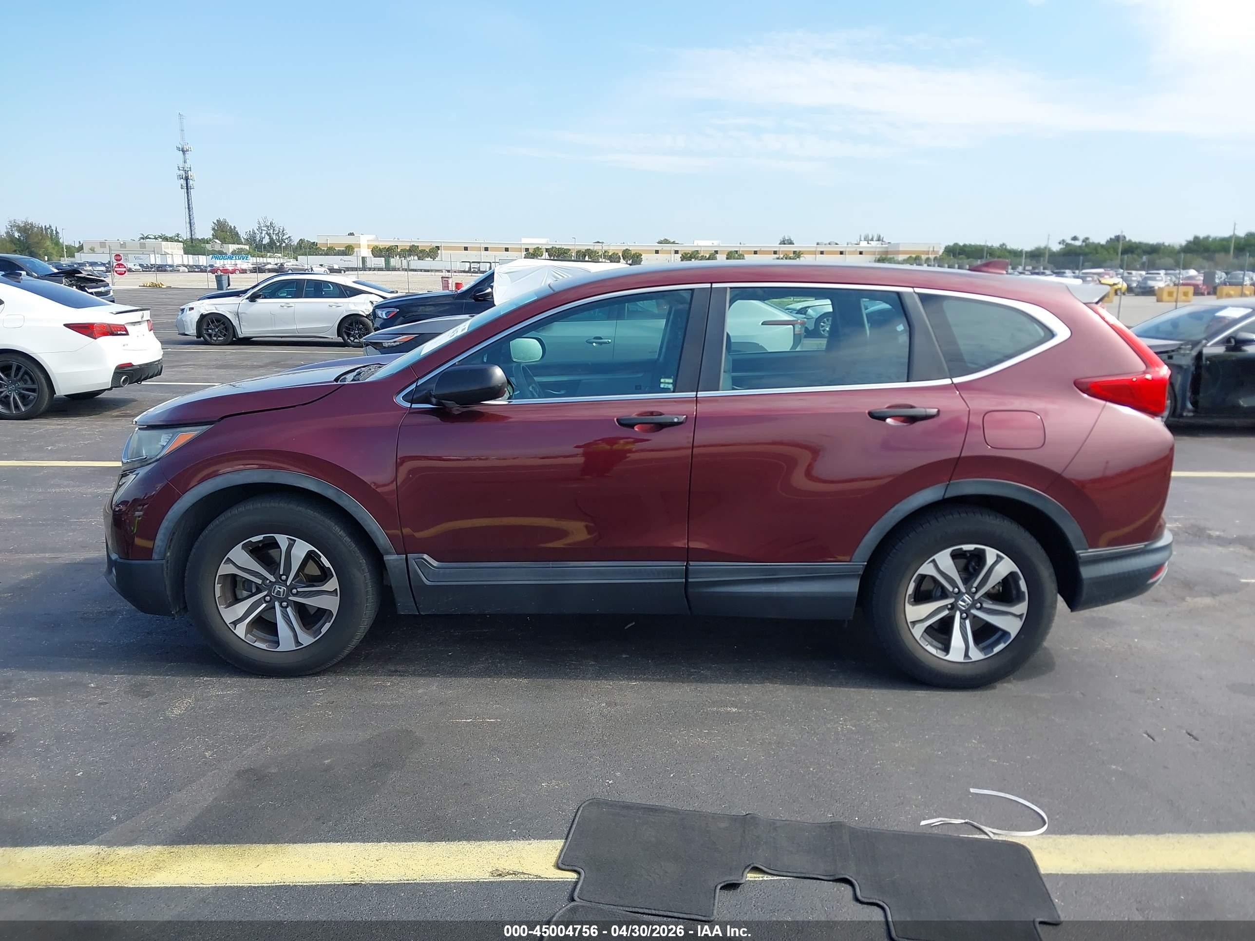 2018 Honda Cr-v Lx Red vin: 5J6RW5H36JL002007