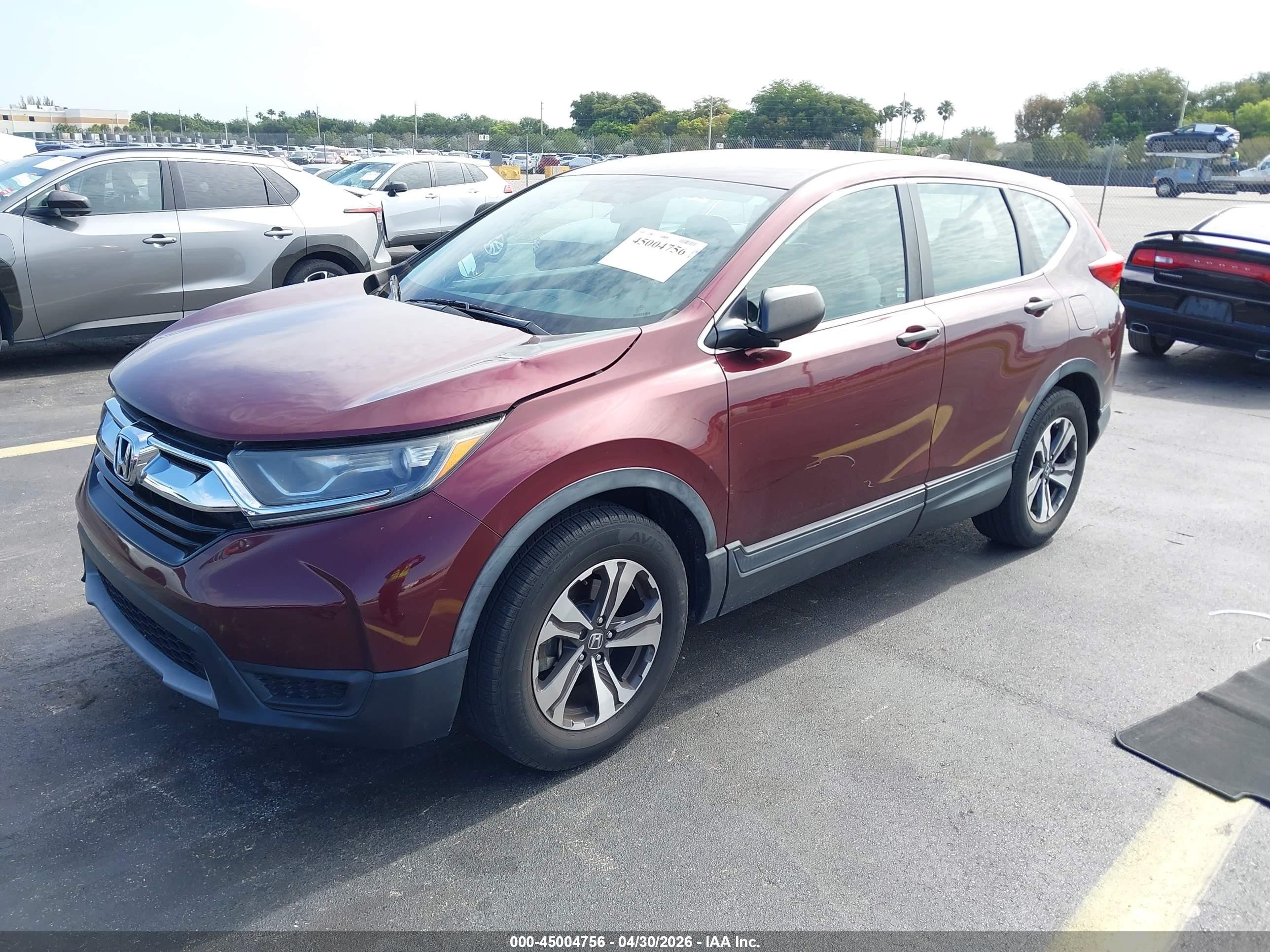 2018 Honda Cr-v Lx Red vin: 5J6RW5H36JL002007
