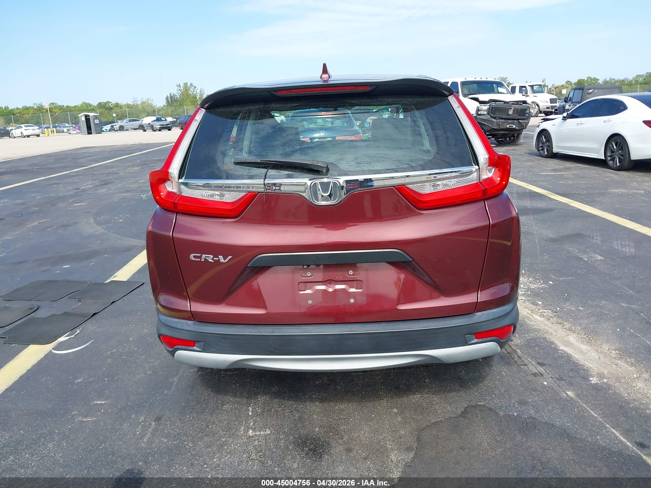 2018 Honda Cr-v Lx Red vin: 5J6RW5H36JL002007
