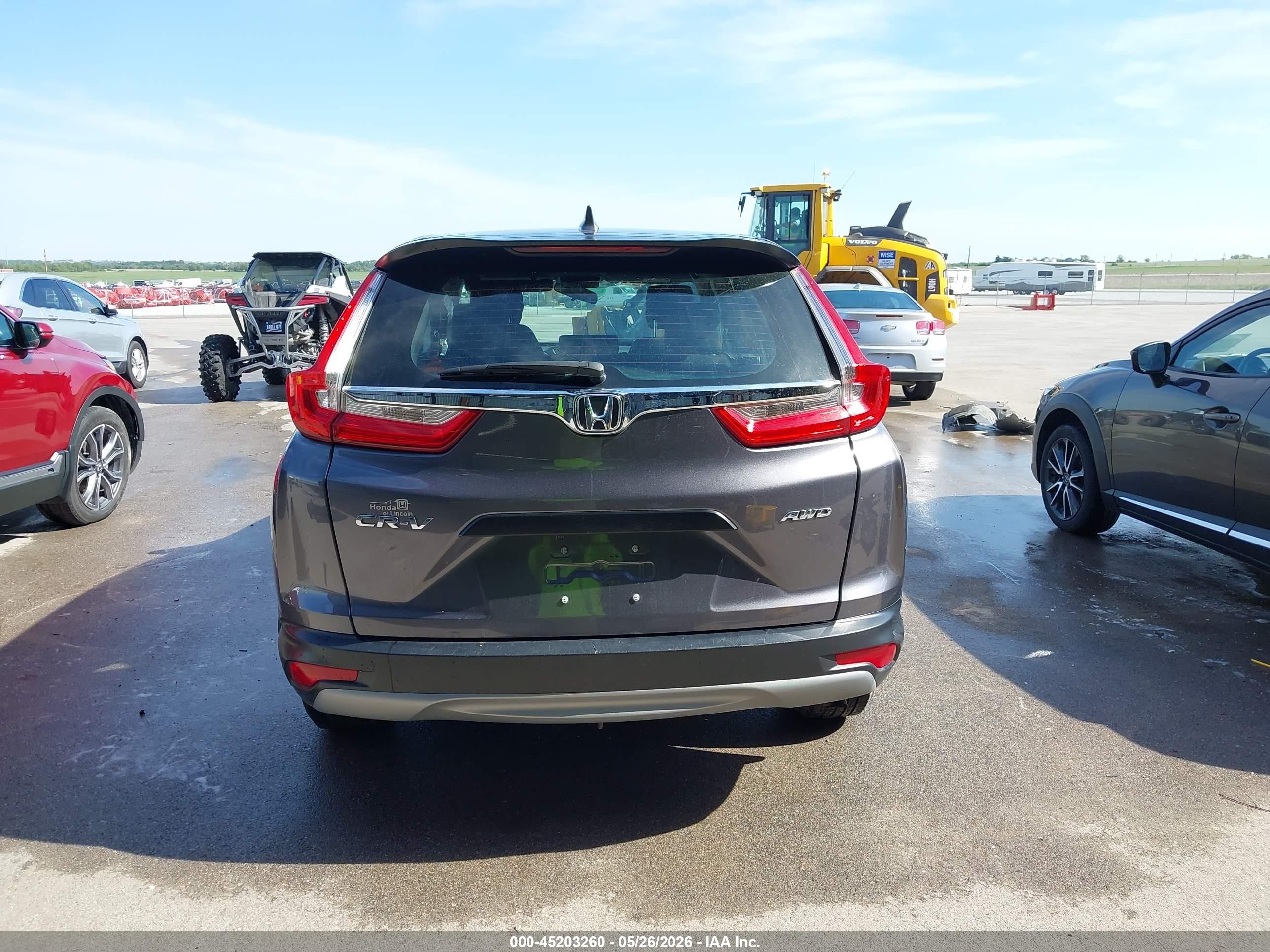 2019 Honda Cr-v Lx Gray vin: 5J6RW6H31KL005873
