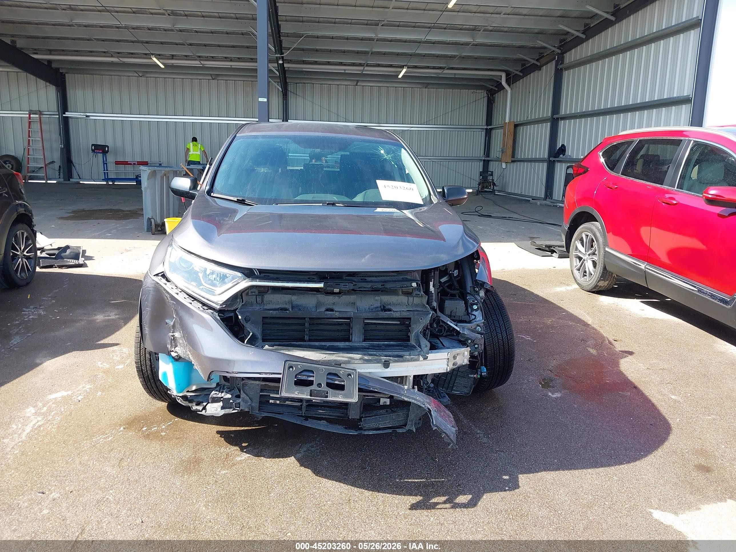 2019 Honda Cr-v Lx Gray vin: 5J6RW6H31KL005873