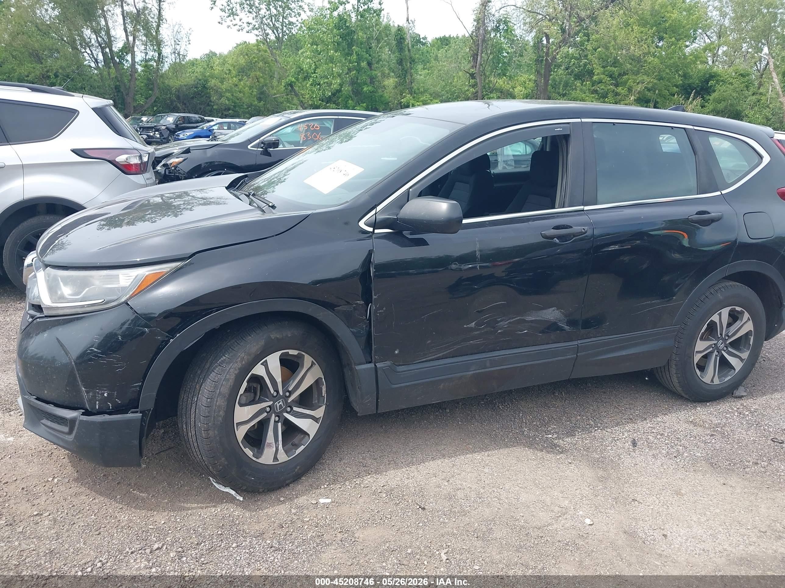 2018 Honda Cr-v Lx Black vin: 5J6RW6H35JL000450
