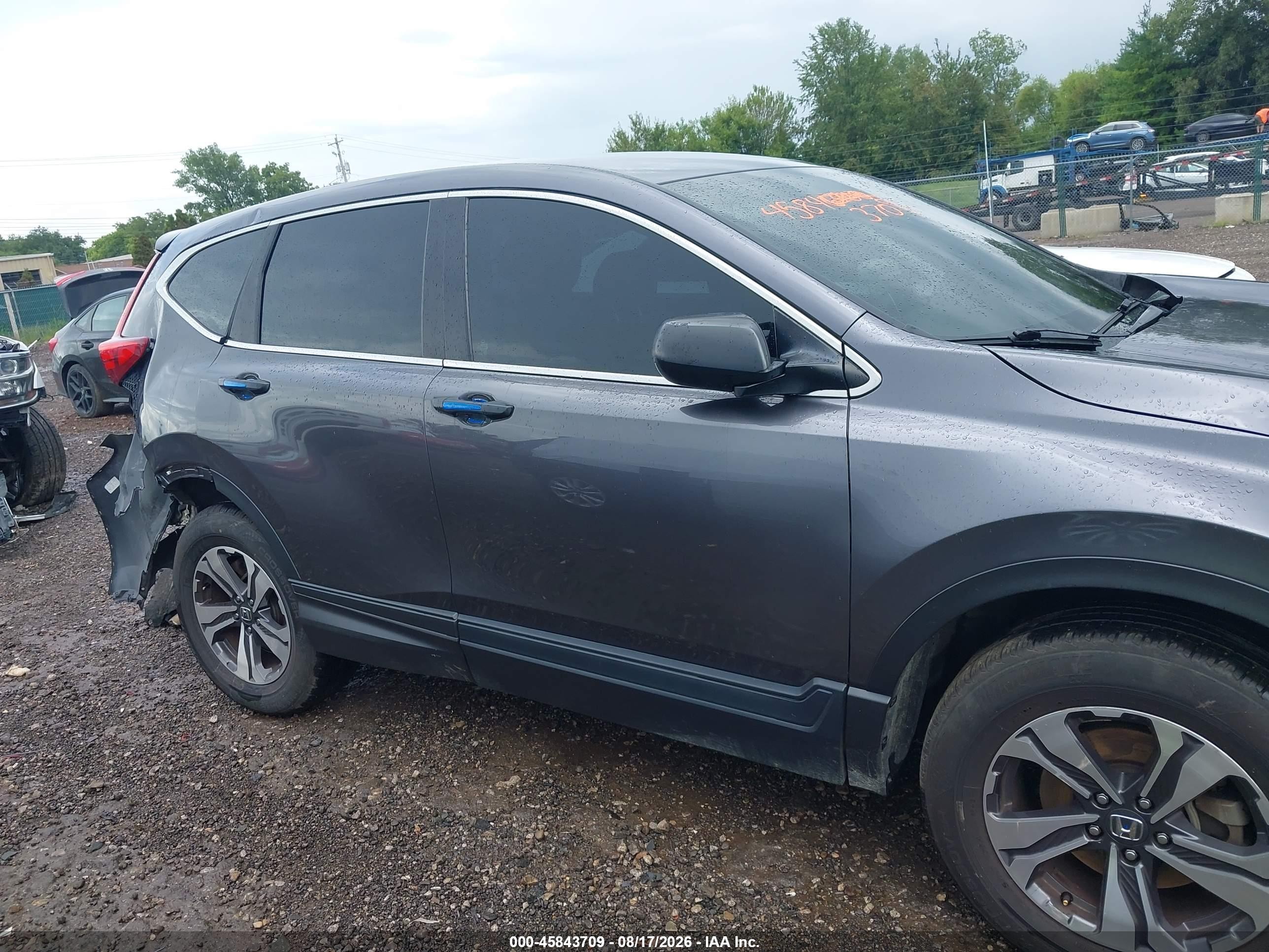 2017 Honda Cr-v Lx Серый vin: 5J6RW6H37HL006700