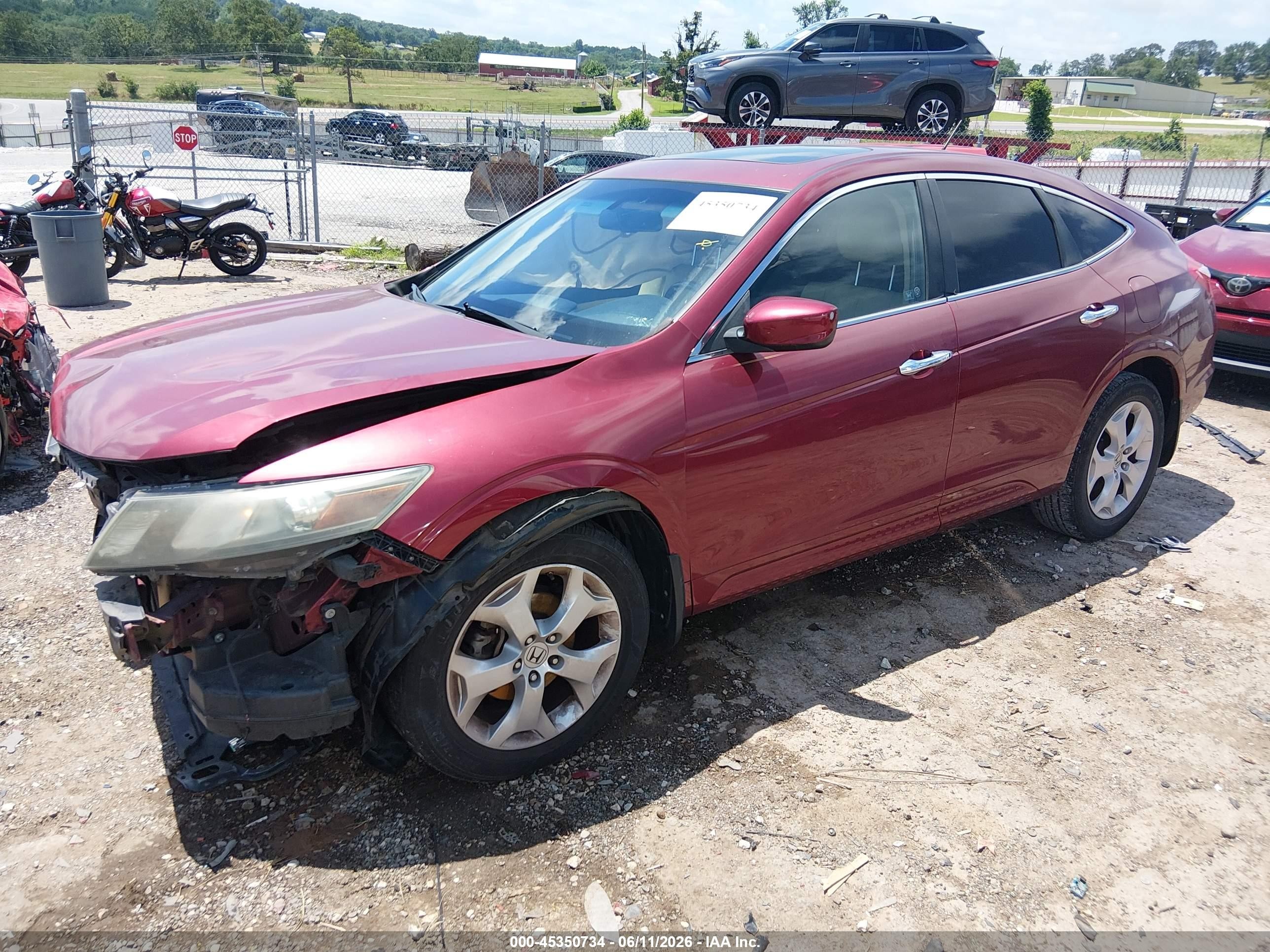 2010 Honda Accord Crosstour Ex-l Темно-бордовый vin: 5J6TF1H50AL009261