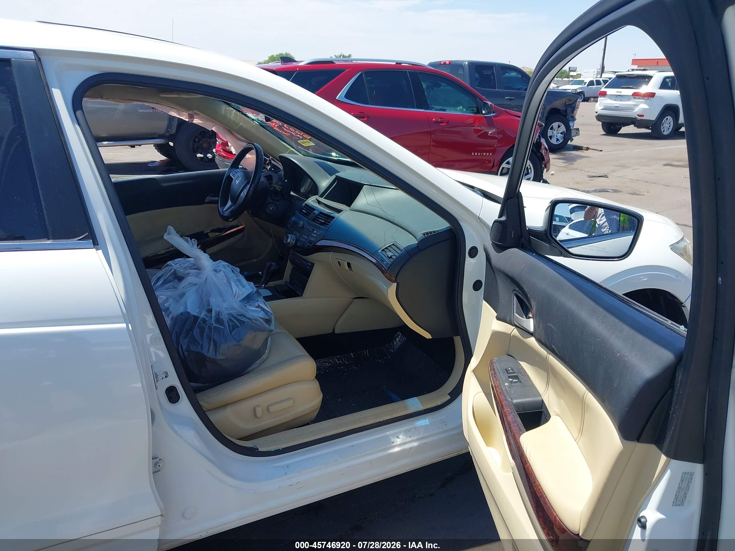 2010 Honda Accord Crosstour Ex-l White vin: 5J6TF1H50AL016579