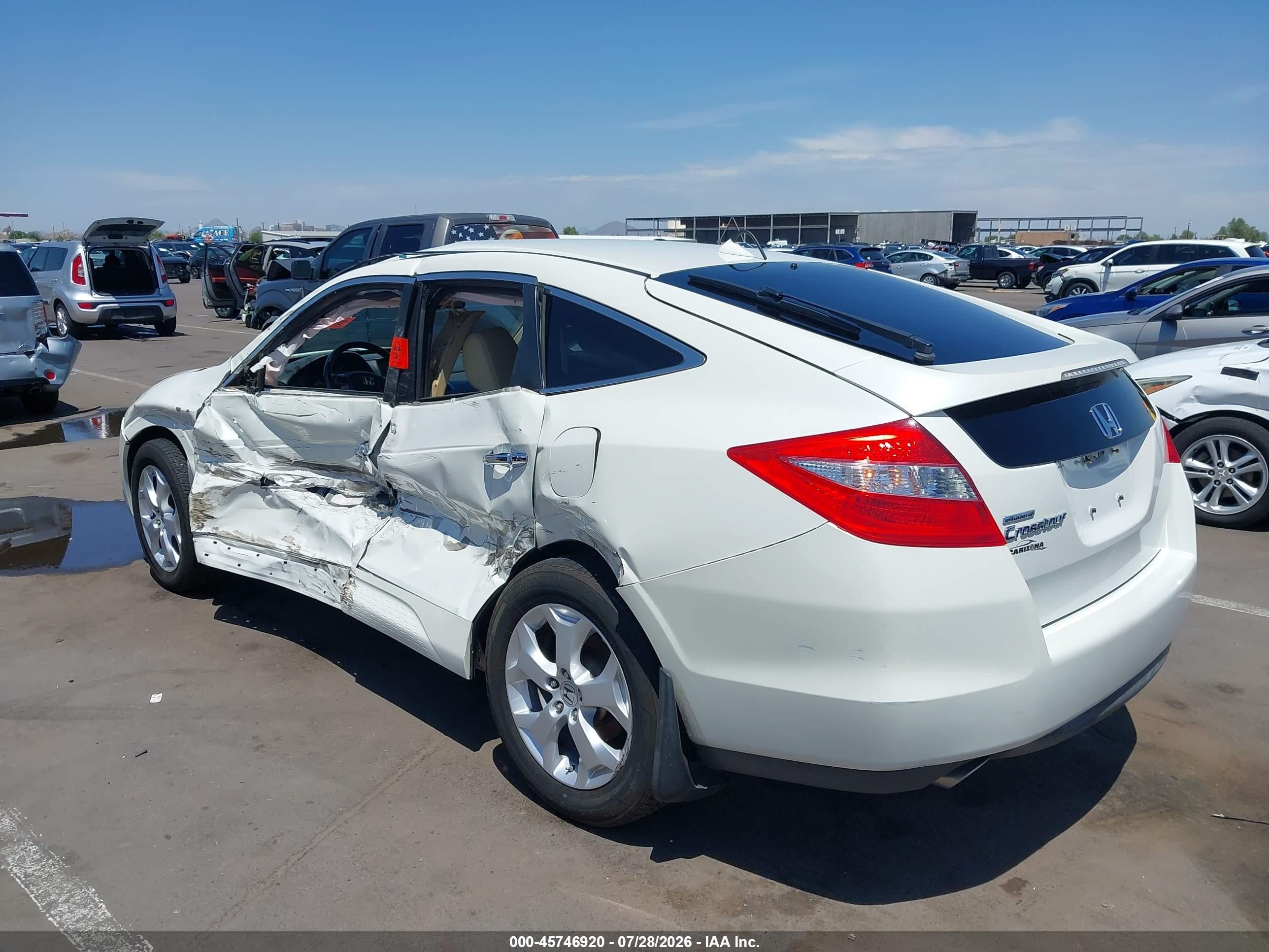 2010 Honda Accord Crosstour Ex-l White vin: 5J6TF1H50AL016579