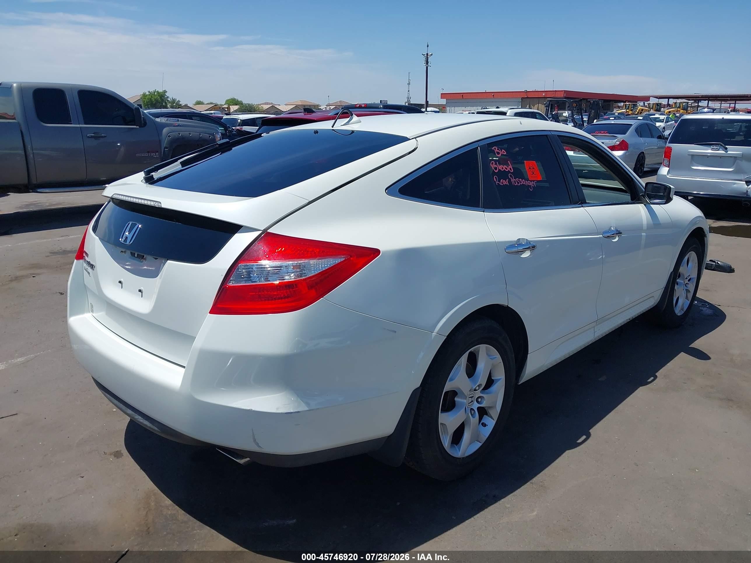 2010 Honda Accord Crosstour Ex-l White vin: 5J6TF1H50AL016579