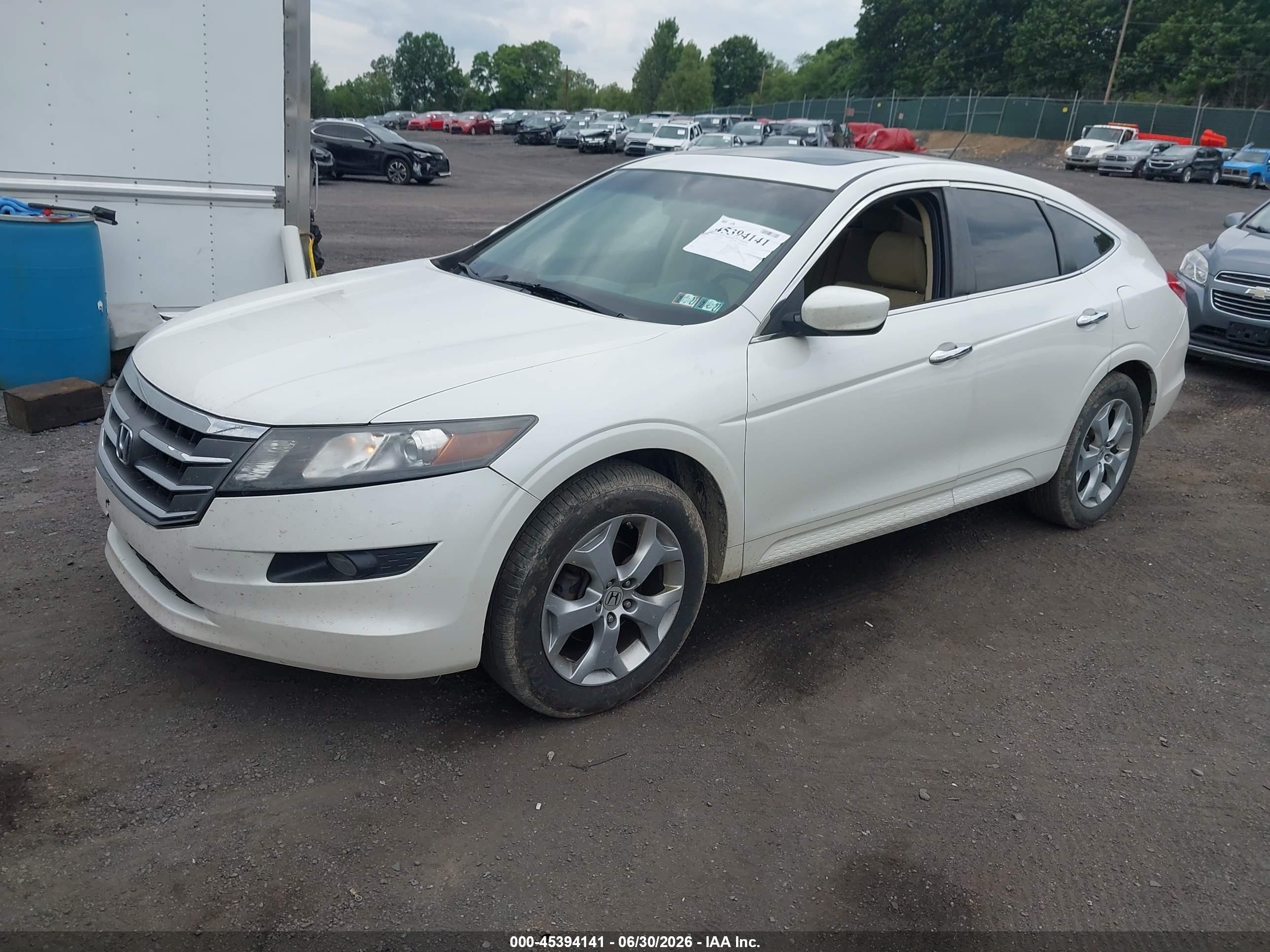 2011 Honda Accord Crosstour Ex-l Белый vin: 5J6TF1H51BL003244