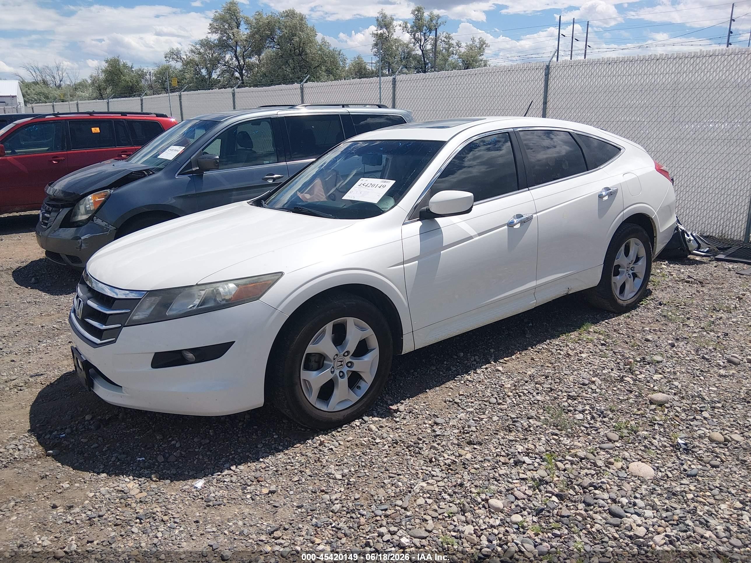 2012 Honda Crosstour Ex-l Белый vin: 5J6TF1H51CL002886