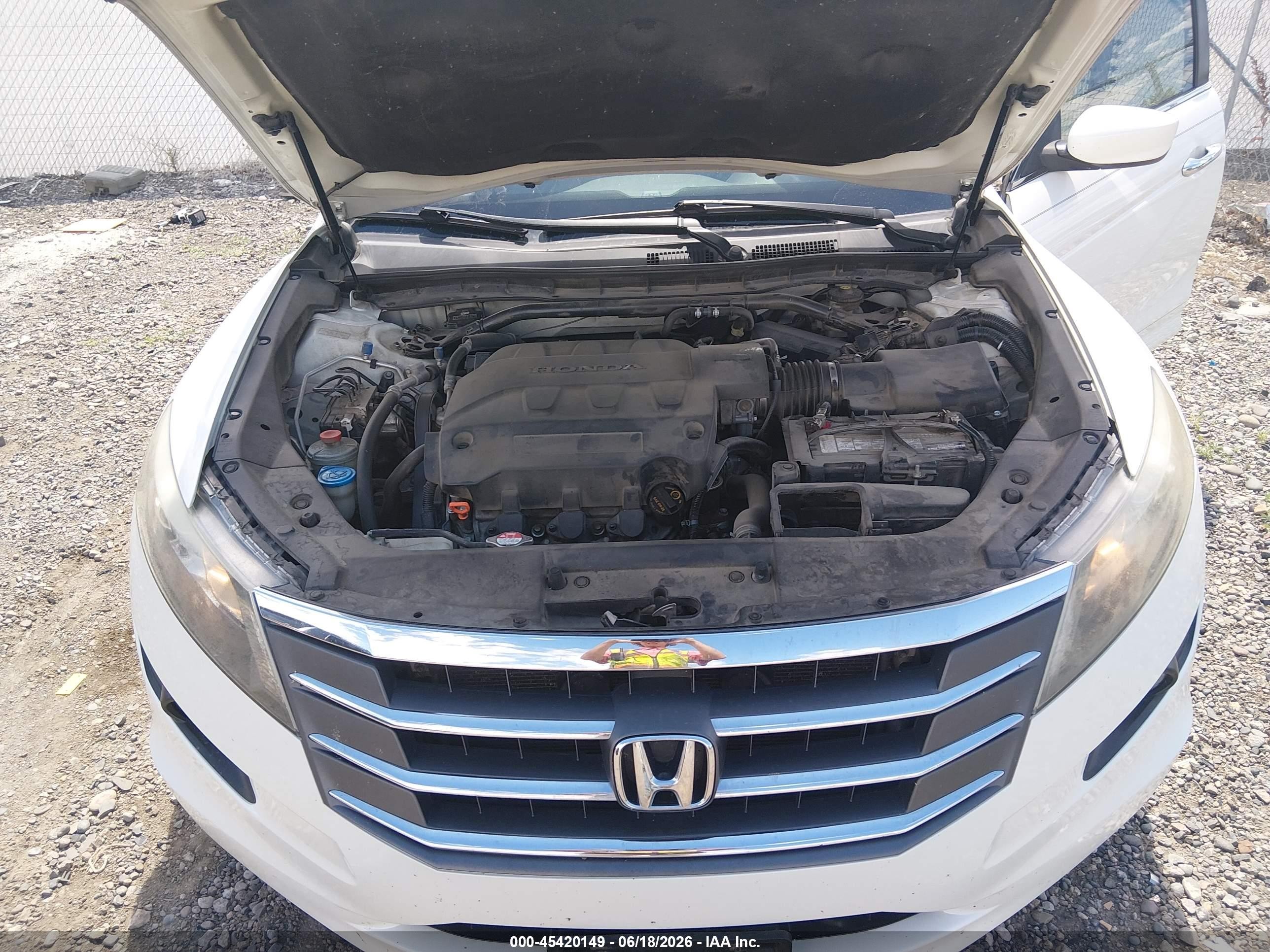 2012 Honda Crosstour Ex-l Белый vin: 5J6TF1H51CL002886