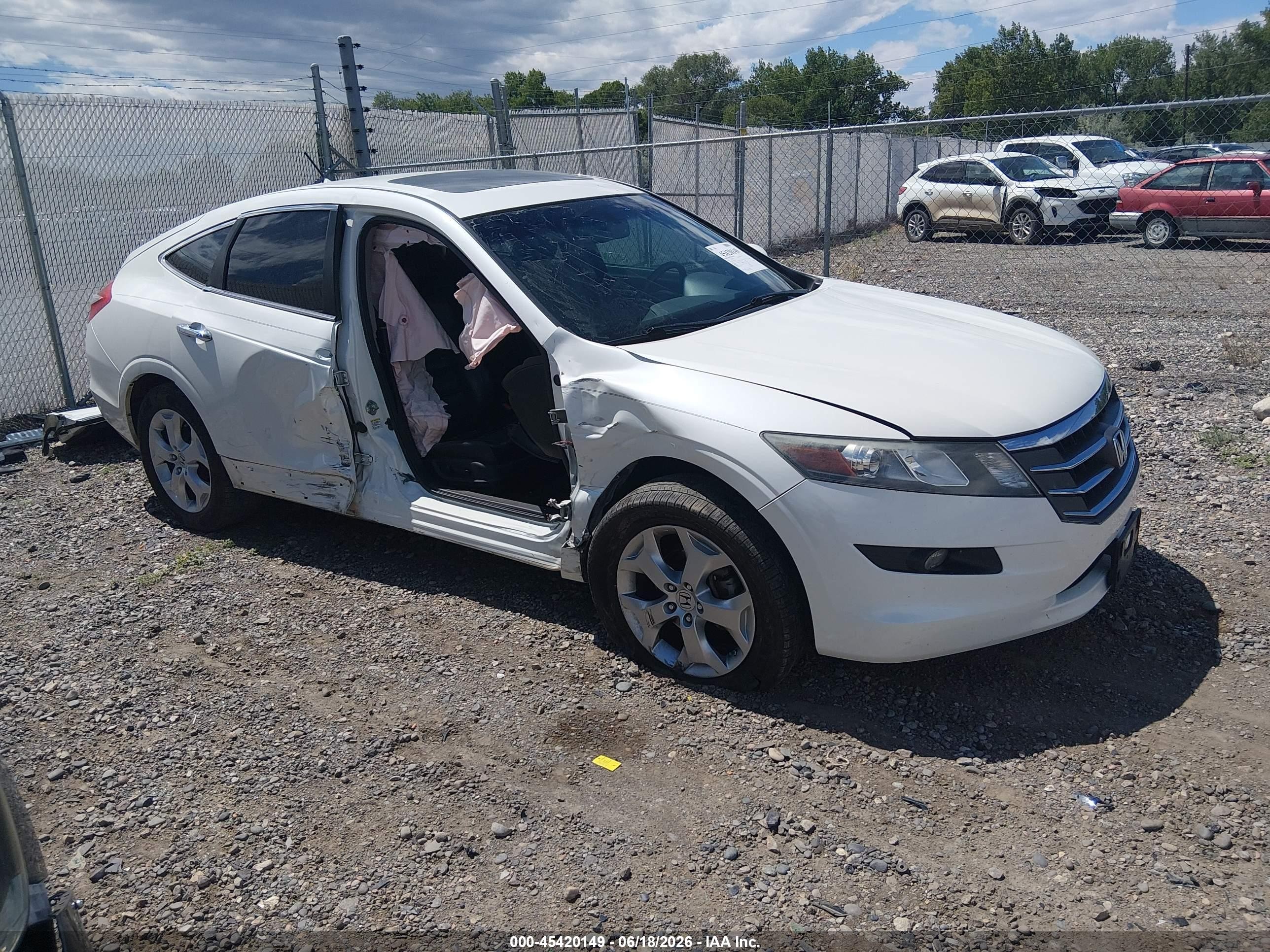 2012 Honda Crosstour Ex-l Белый vin: 5J6TF1H51CL002886