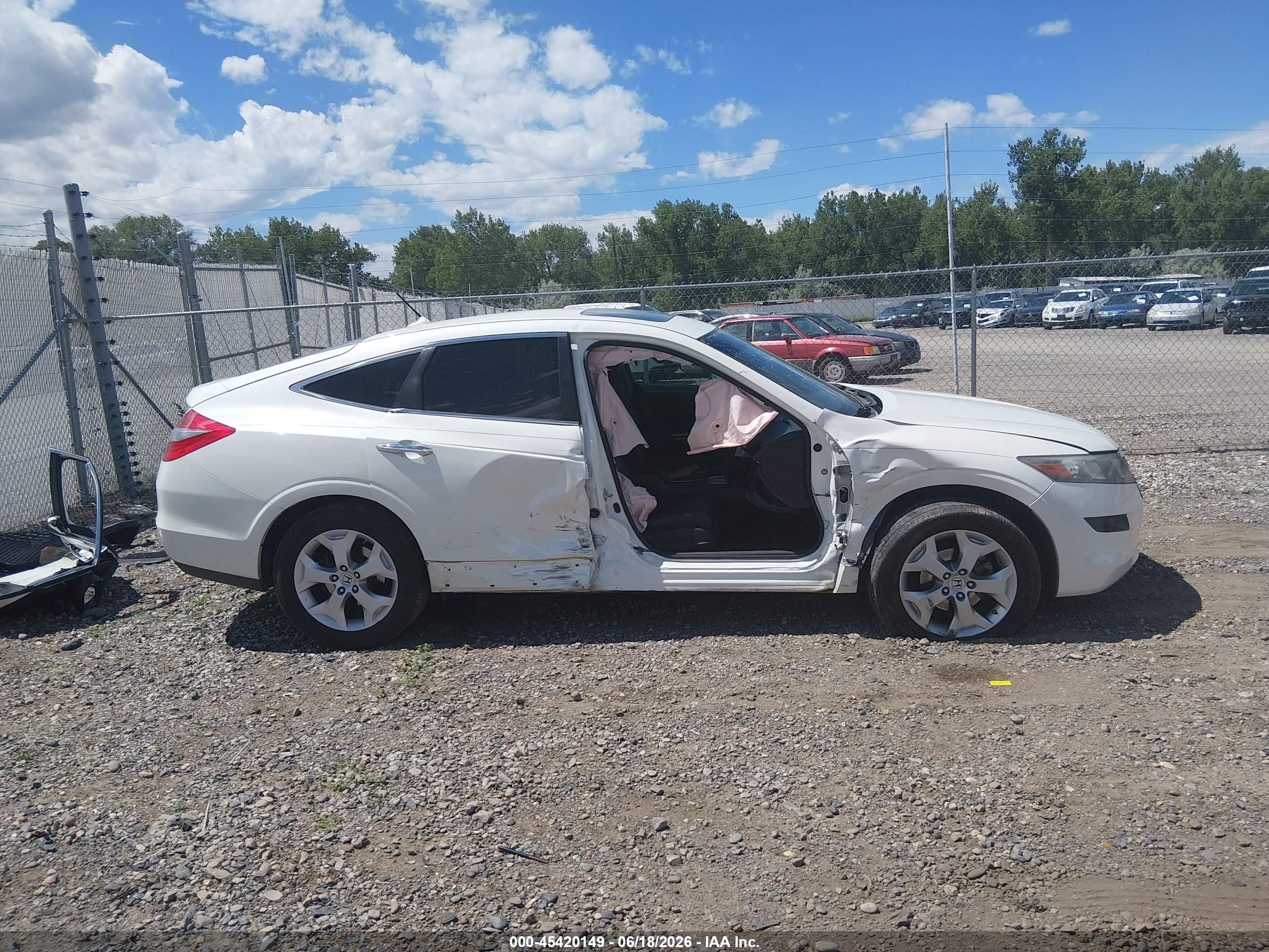 2012 Honda Crosstour Ex-l Белый vin: 5J6TF1H51CL002886