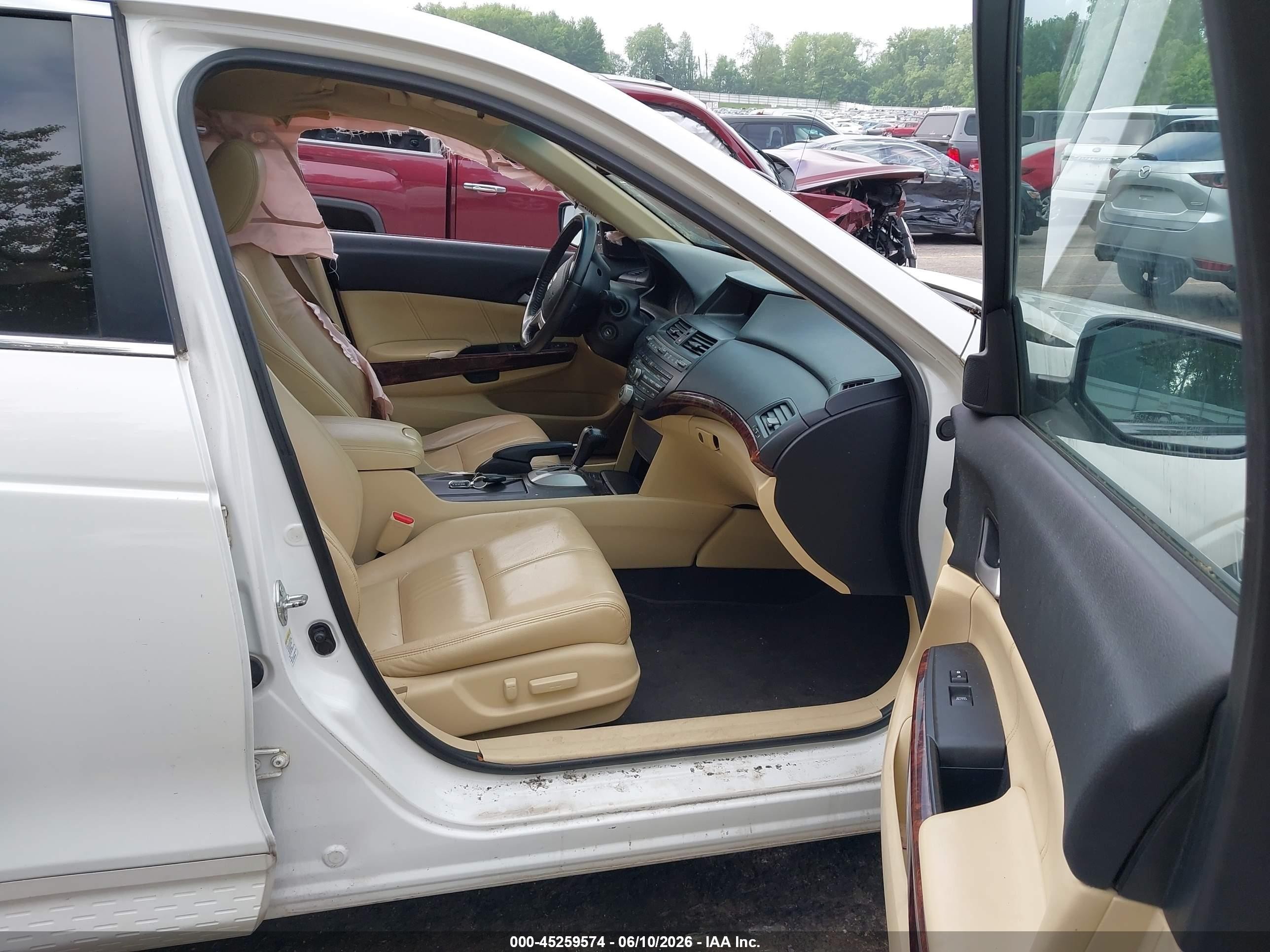 2010 Honda Accord Crosstour Ex-l White vin: 5J6TF1H52AL012355