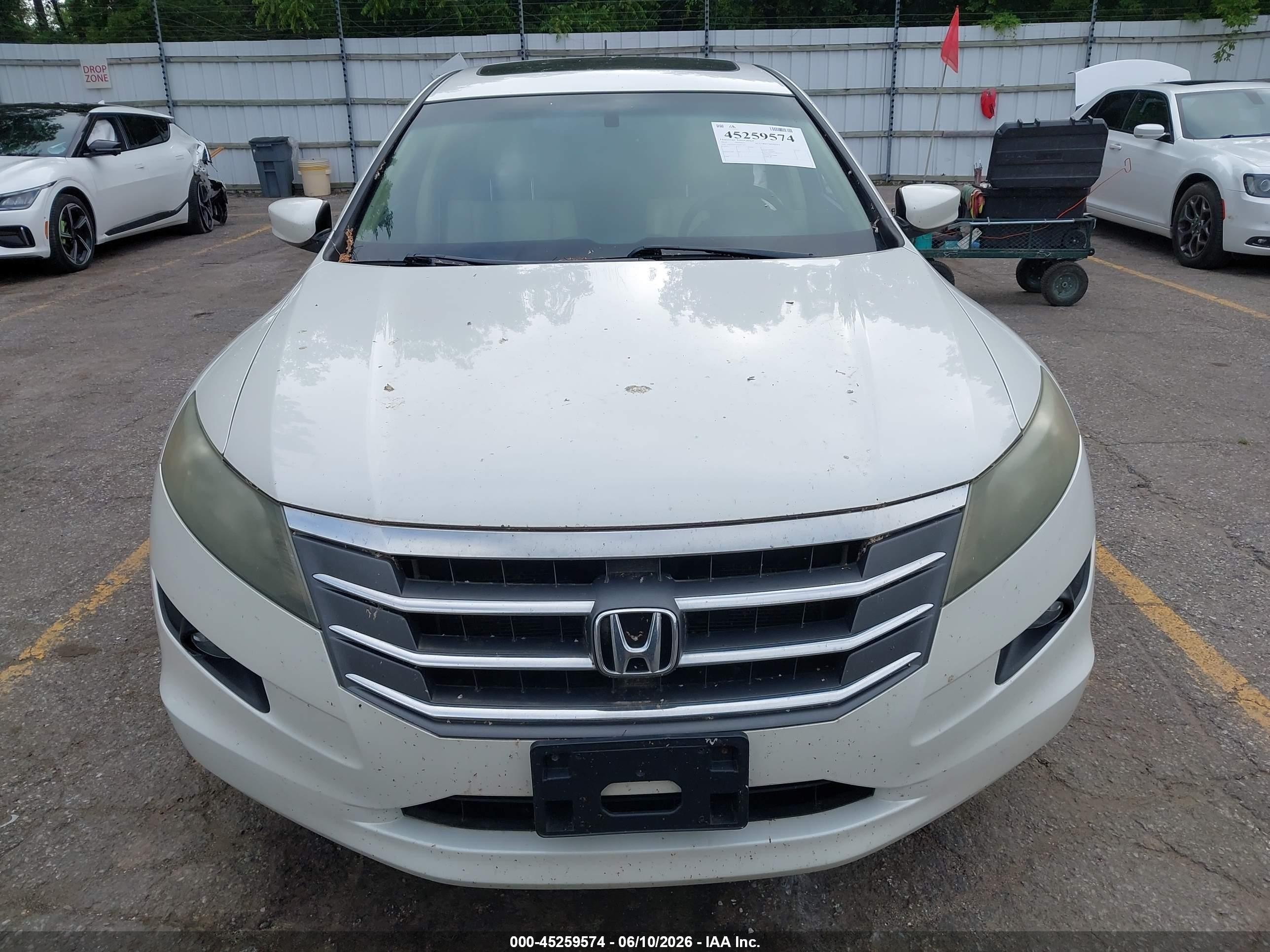 2010 Honda Accord Crosstour Ex-l White vin: 5J6TF1H52AL012355