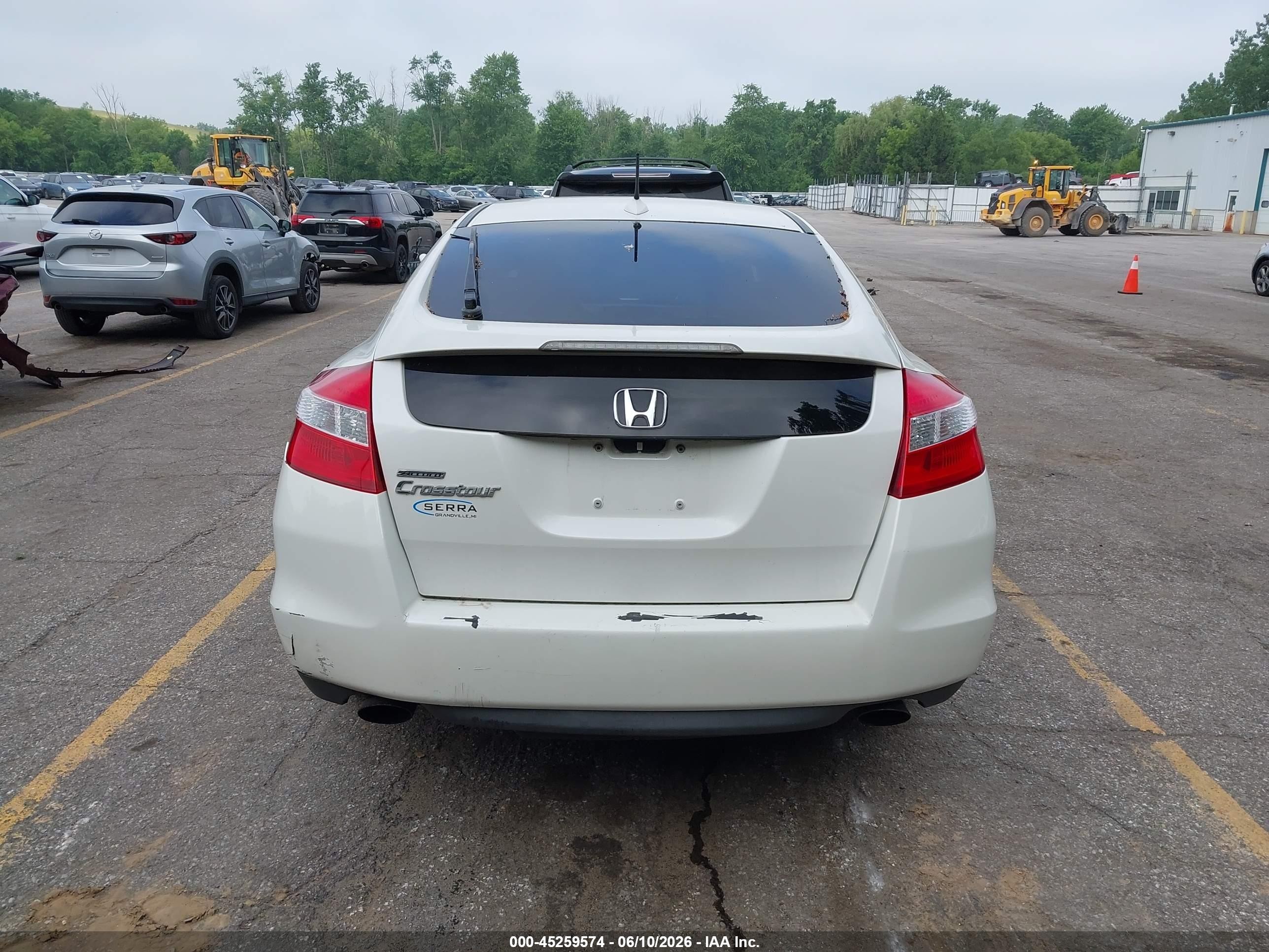 2010 Honda Accord Crosstour Ex-l White vin: 5J6TF1H52AL012355
