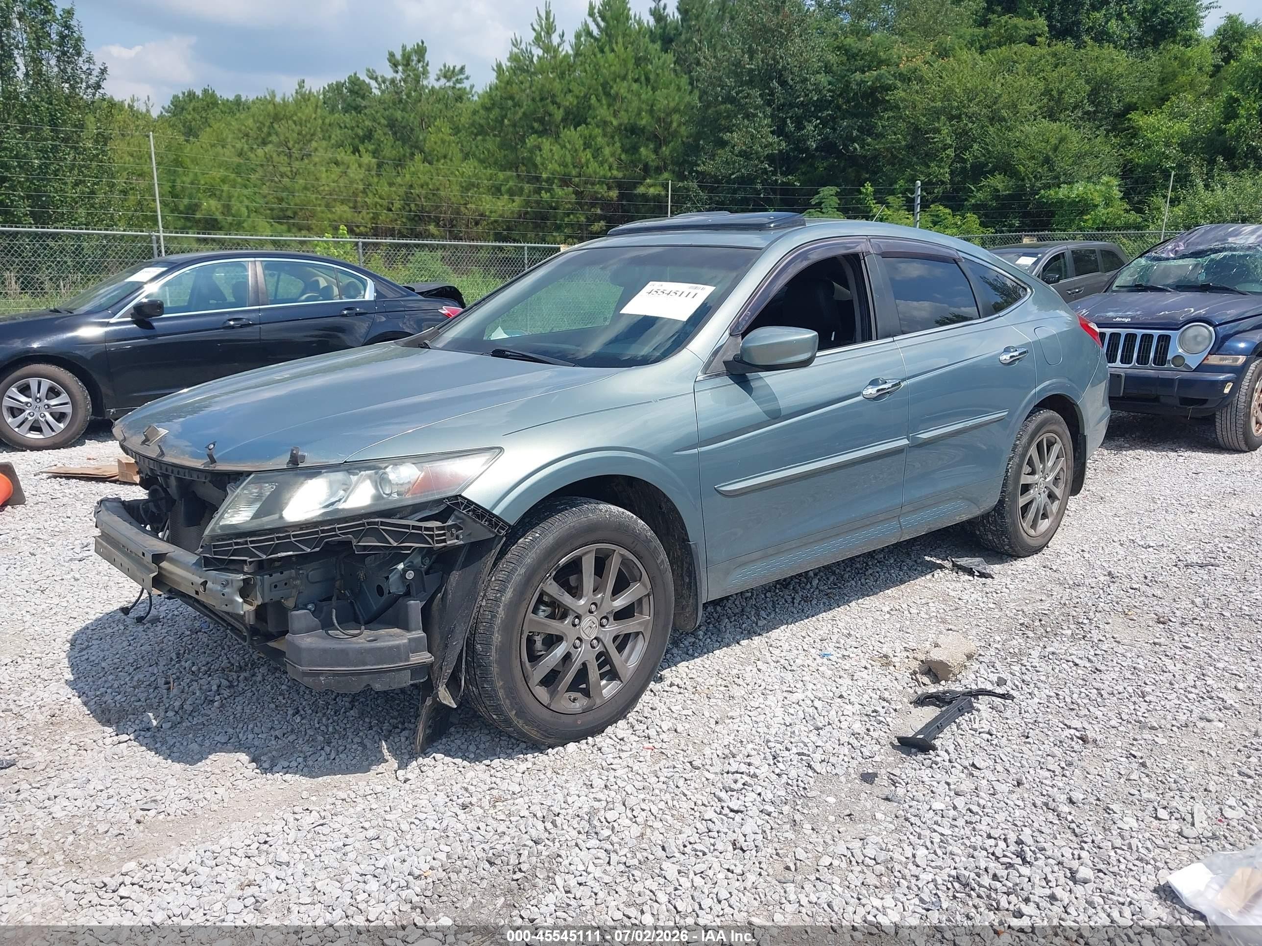 2010 Honda Accord Crosstour Ex-l Blue vin: 5J6TF1H53AL010520