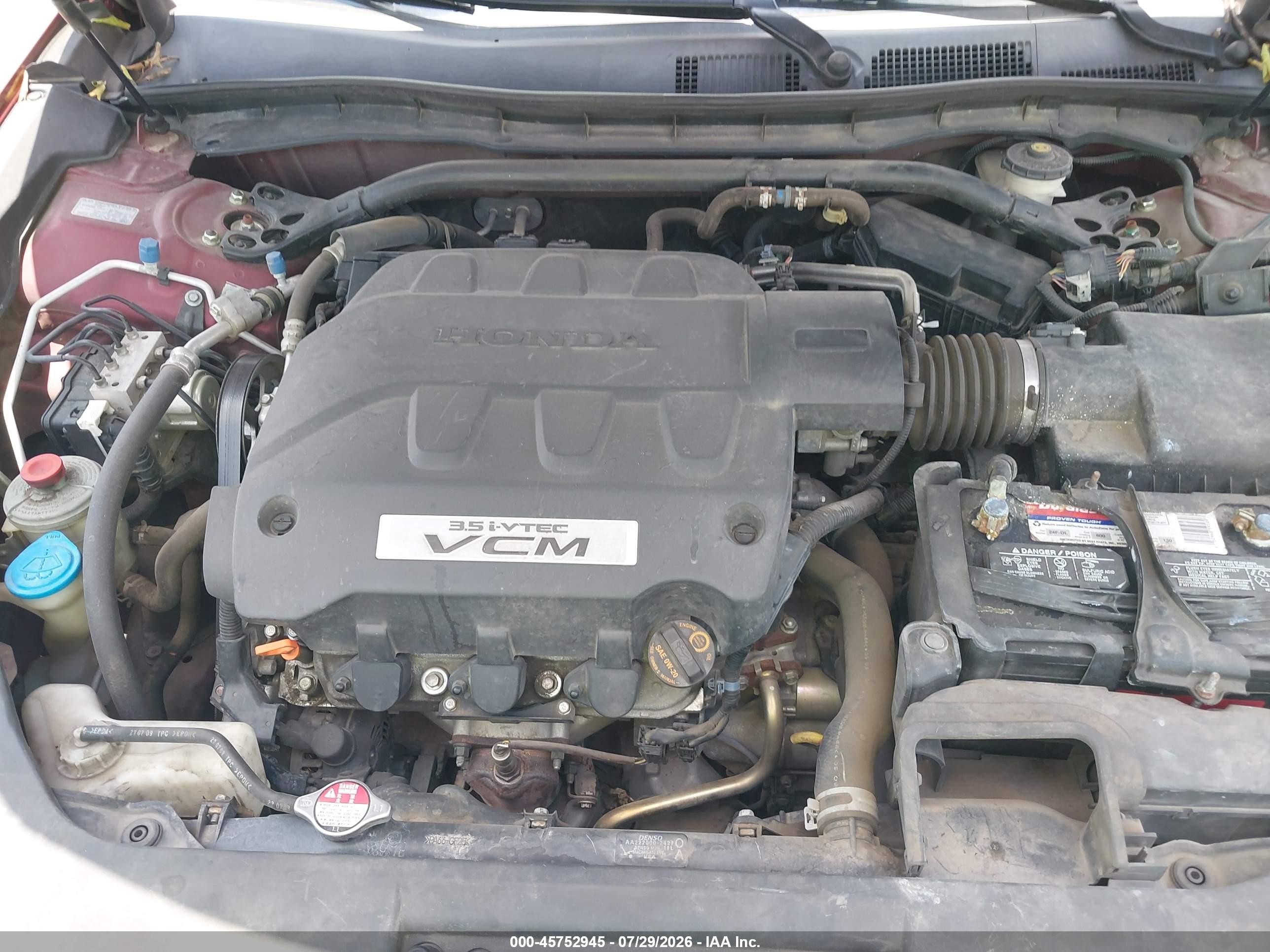 2010 Honda Accord Crosstour Ex-l Maroon vin: 5J6TF1H54AL002295