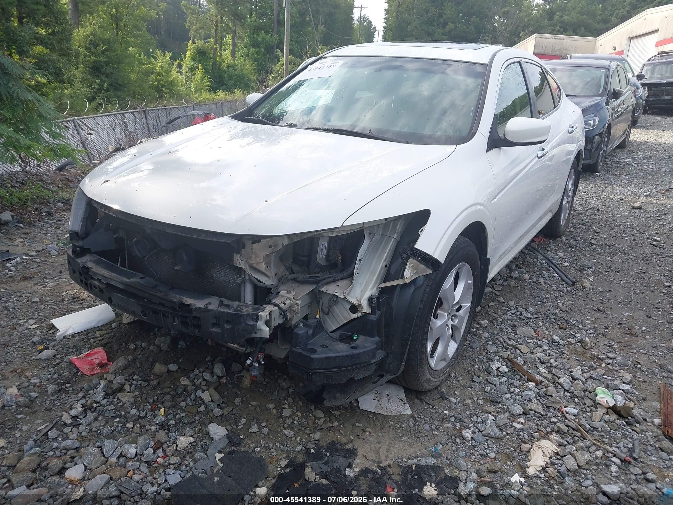 2010 Honda Accord Crosstour Ex-l White vin: 5J6TF1H54AL014866
