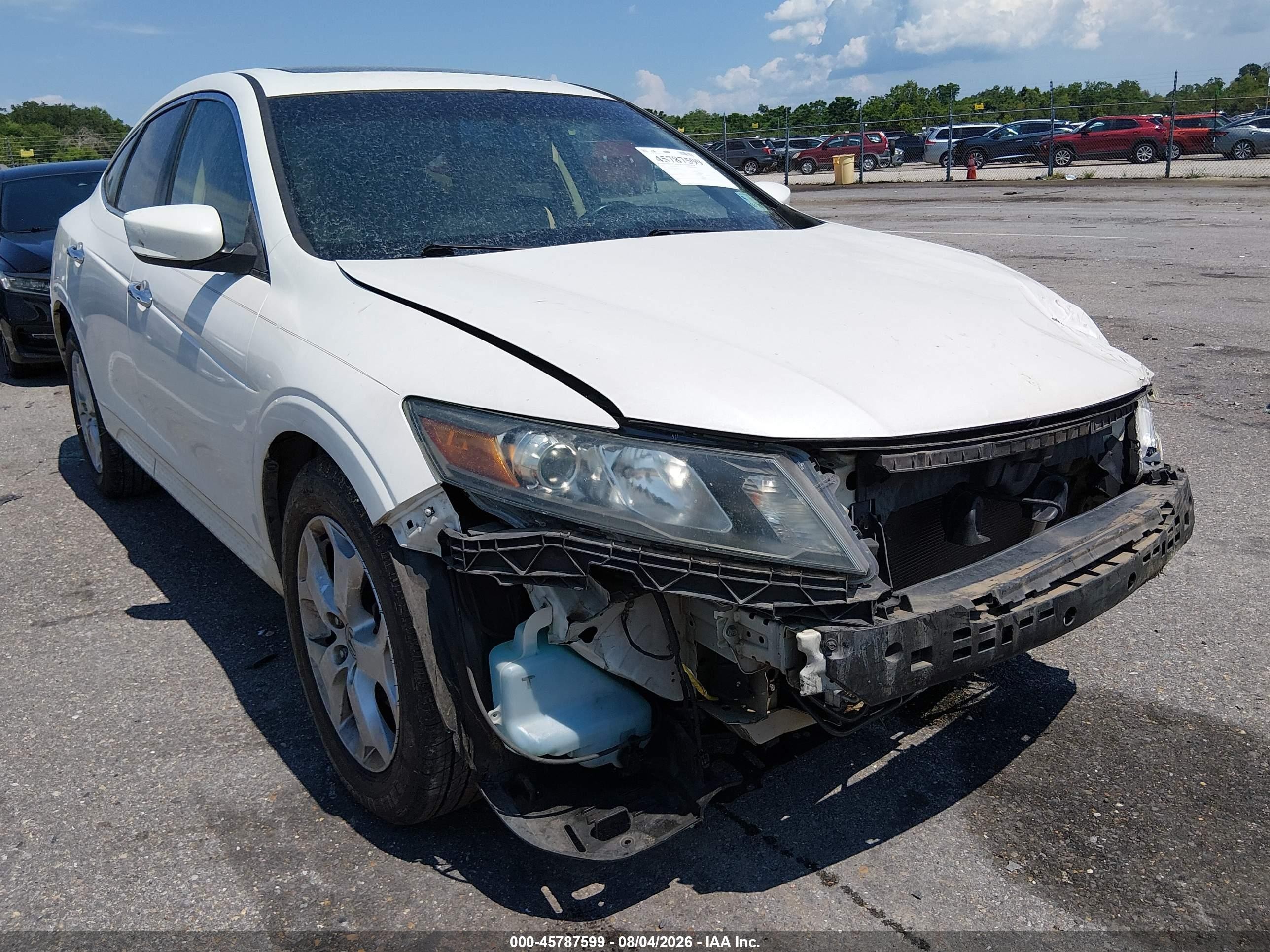 2012 Honda Crosstour Ex-l White vin: 5J6TF1H54CL002414