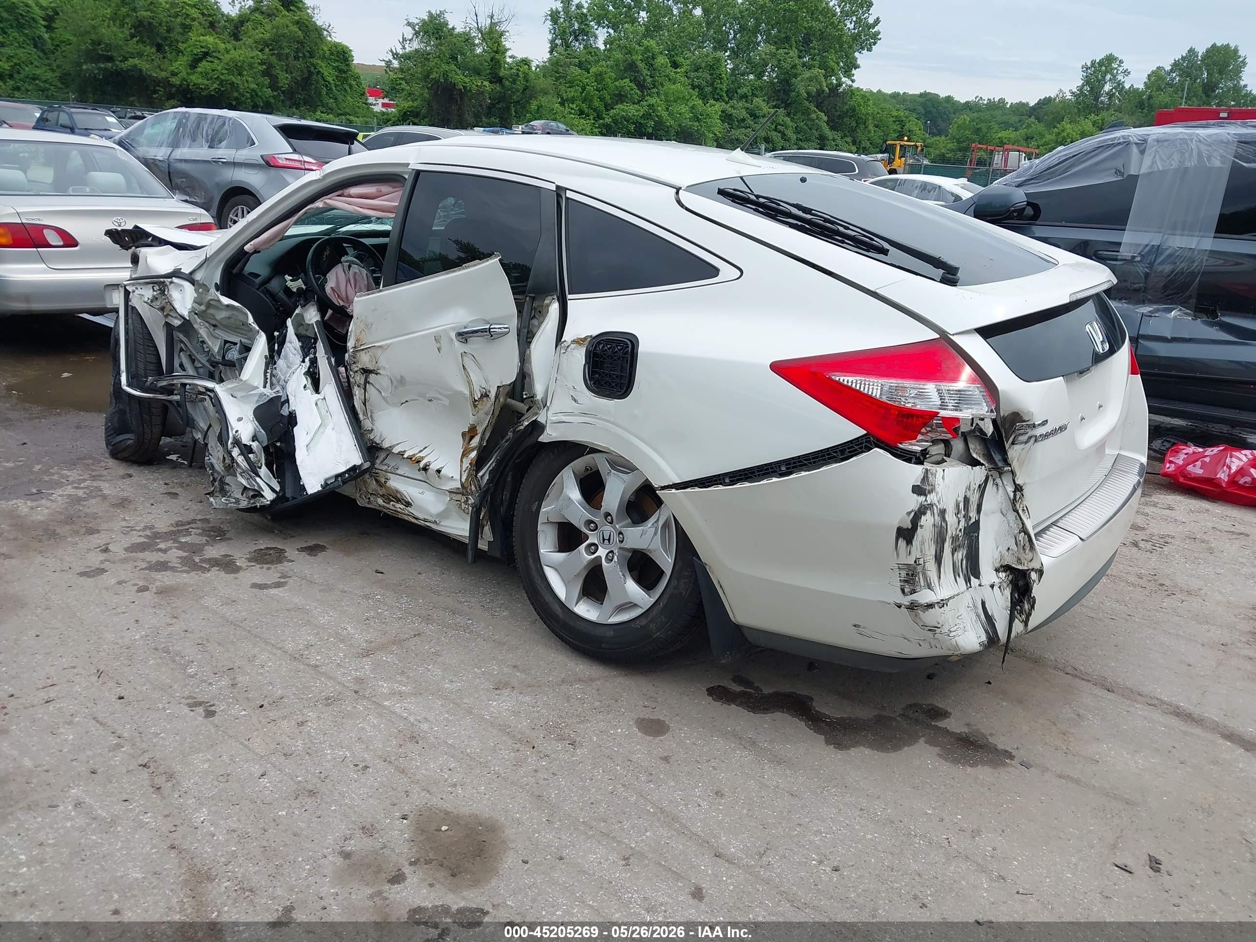 2010 Honda Accord Crosstour Ex-l White vin: 5J6TF1H55AL010180
