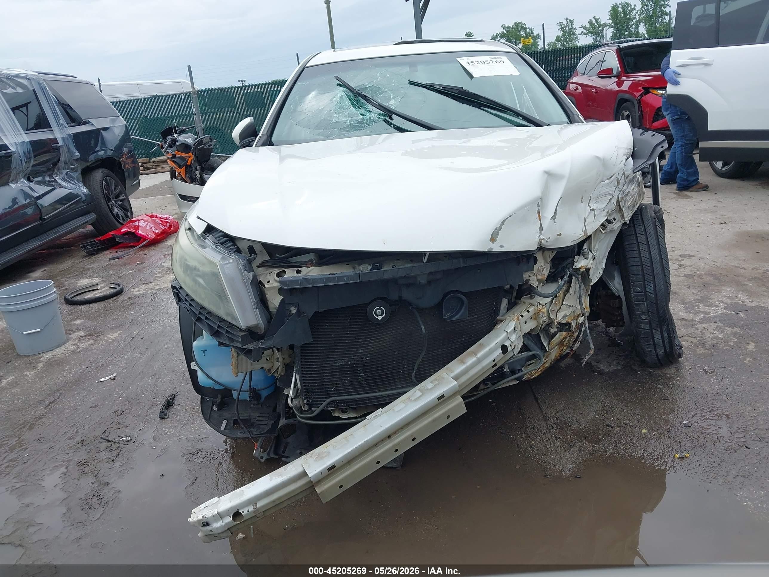 2010 Honda Accord Crosstour Ex-l White vin: 5J6TF1H55AL010180