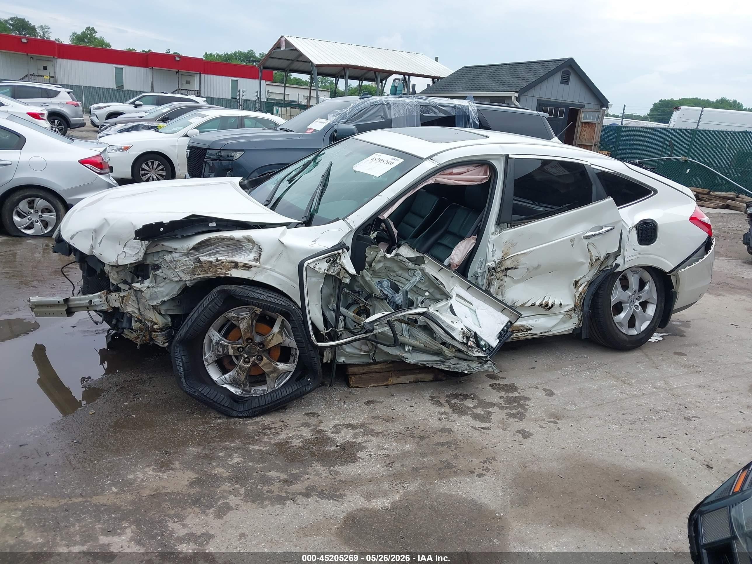 2010 Honda Accord Crosstour Ex-l White vin: 5J6TF1H55AL010180