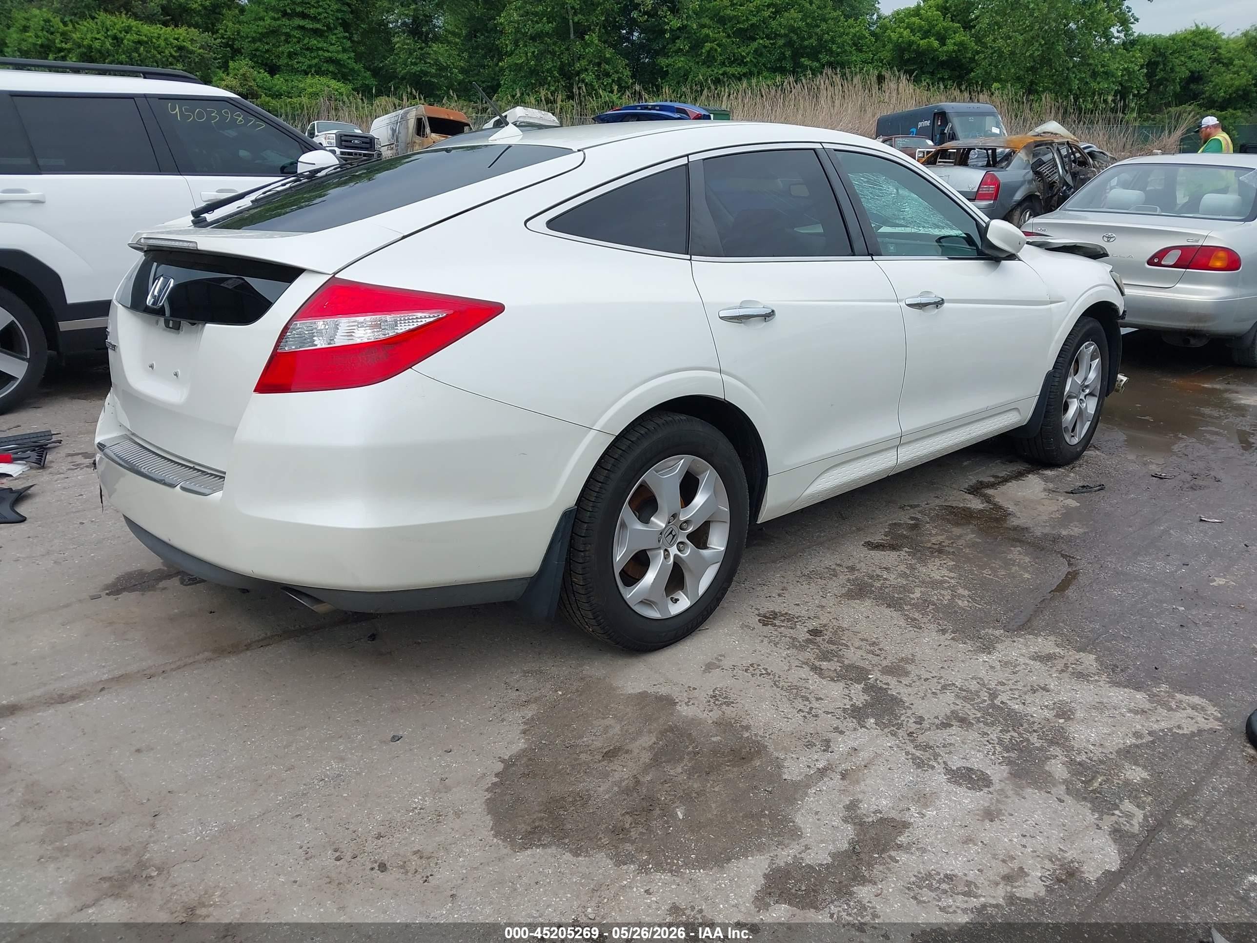 2010 Honda Accord Crosstour Ex-l White vin: 5J6TF1H55AL010180