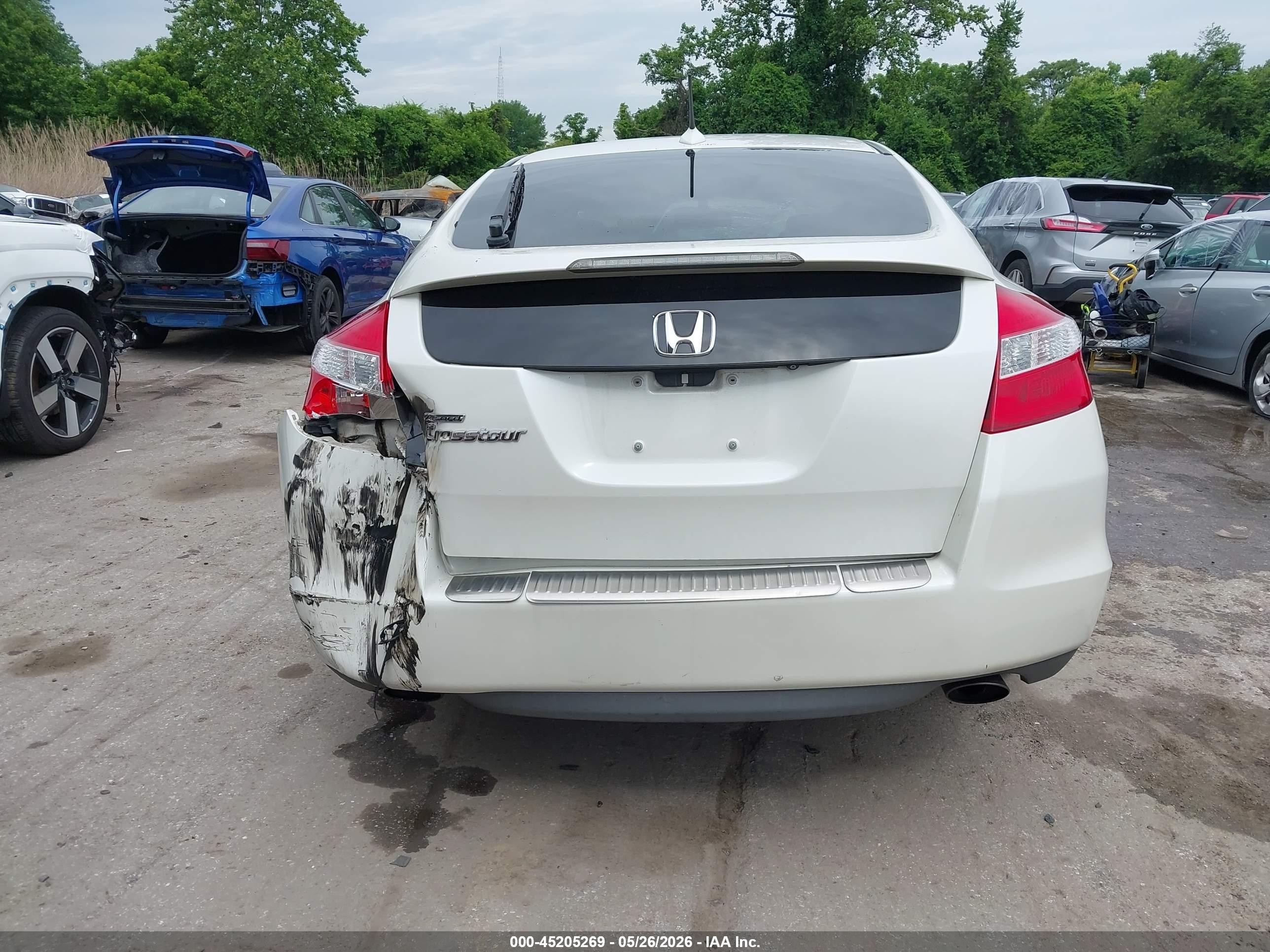 2010 Honda Accord Crosstour Ex-l White vin: 5J6TF1H55AL010180