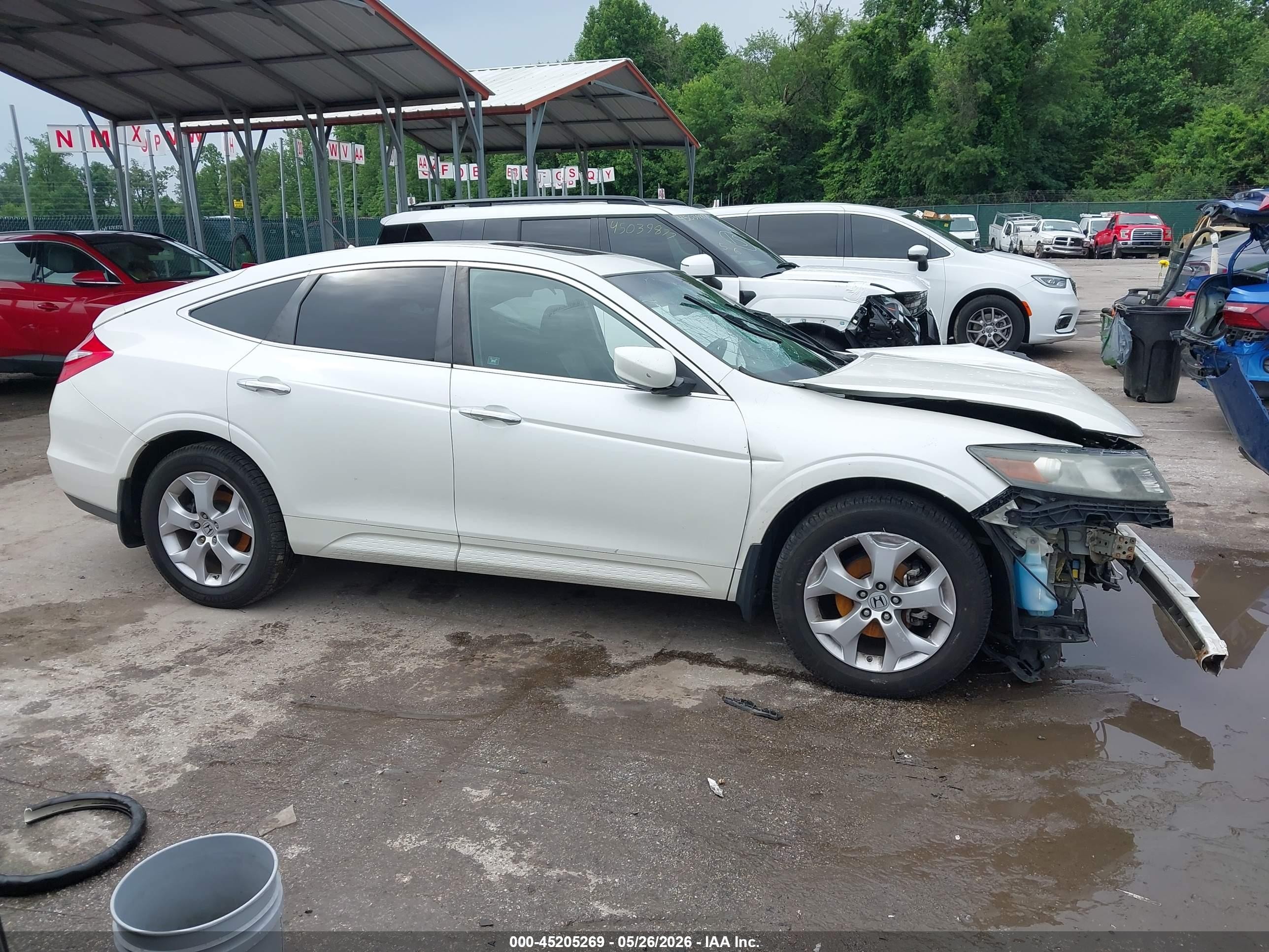 2010 Honda Accord Crosstour Ex-l White vin: 5J6TF1H55AL010180
