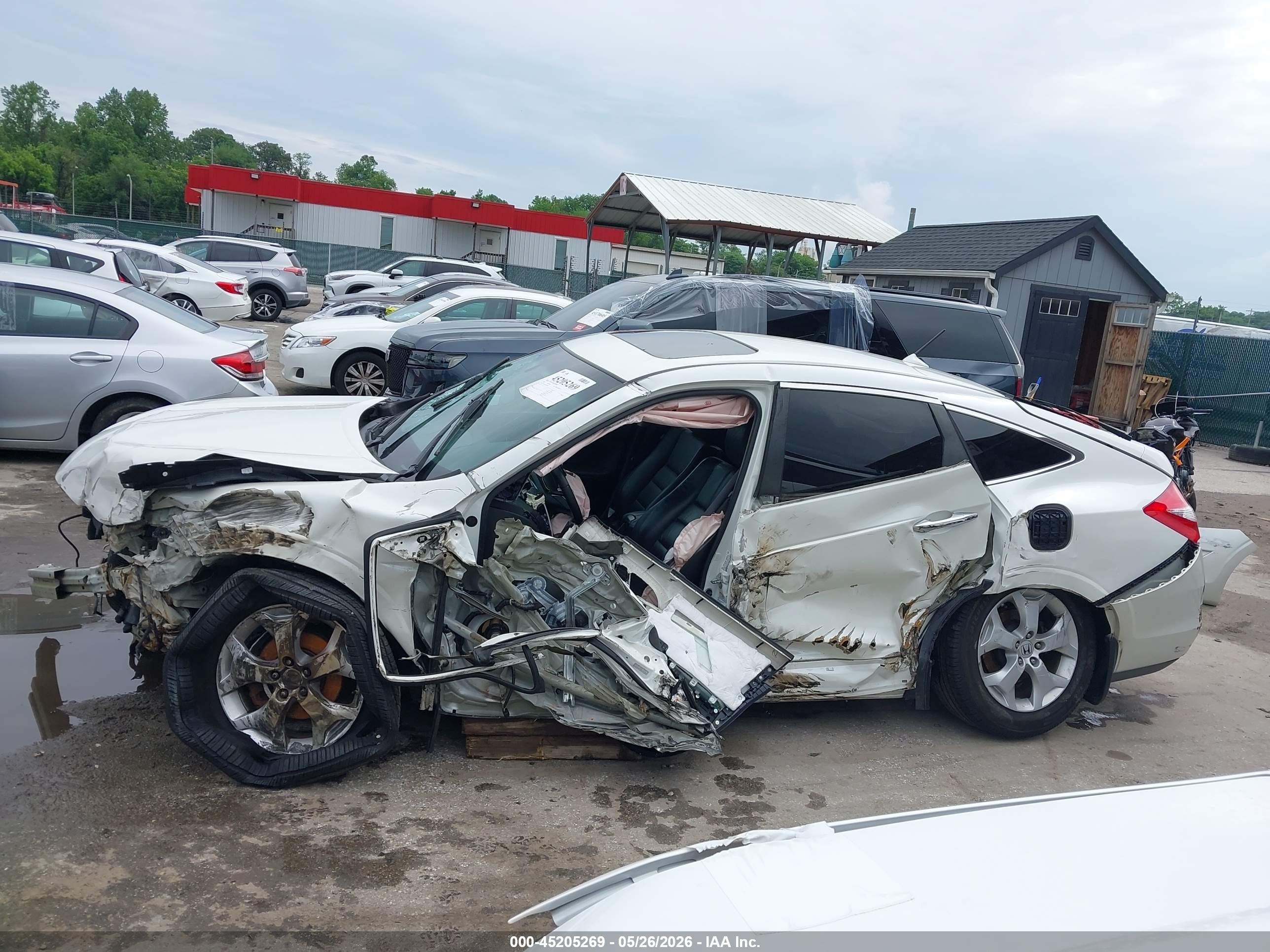 2010 Honda Accord Crosstour Ex-l White vin: 5J6TF1H55AL010180