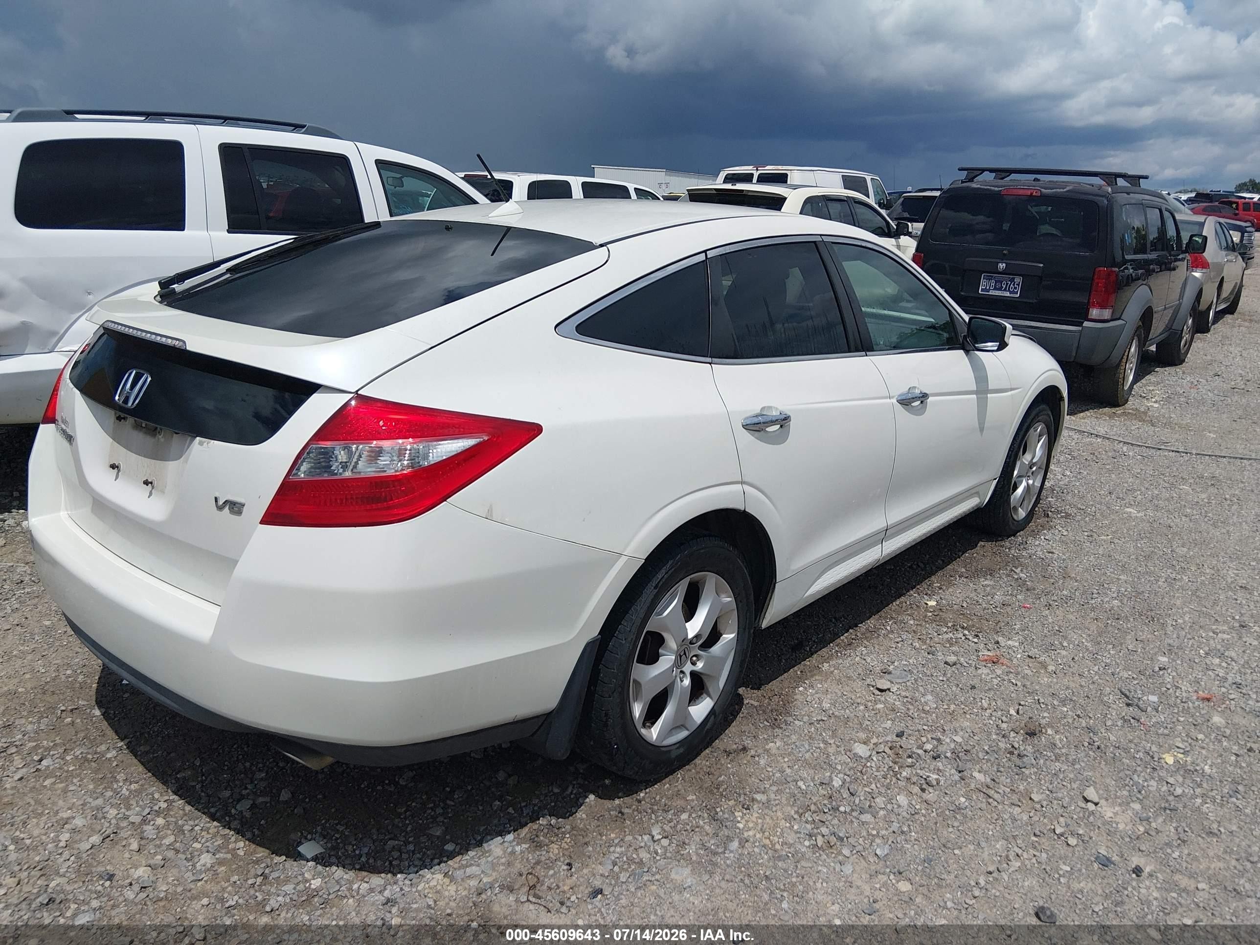 2012 Honda Crosstour Ex-l White vin: 5J6TF1H55CL001353