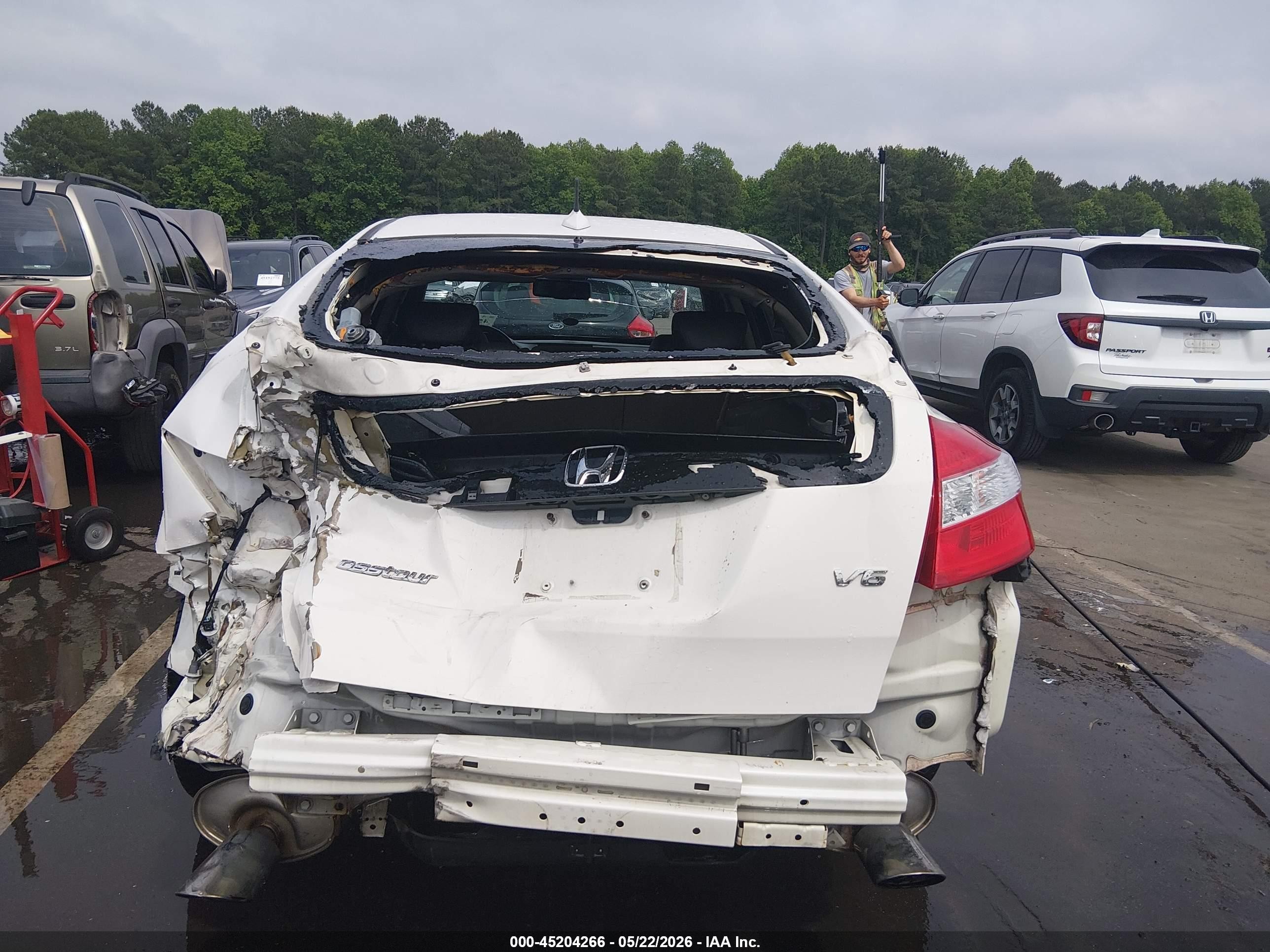 2012 Honda Crosstour Ex-l White vin: 5J6TF1H55CL002146