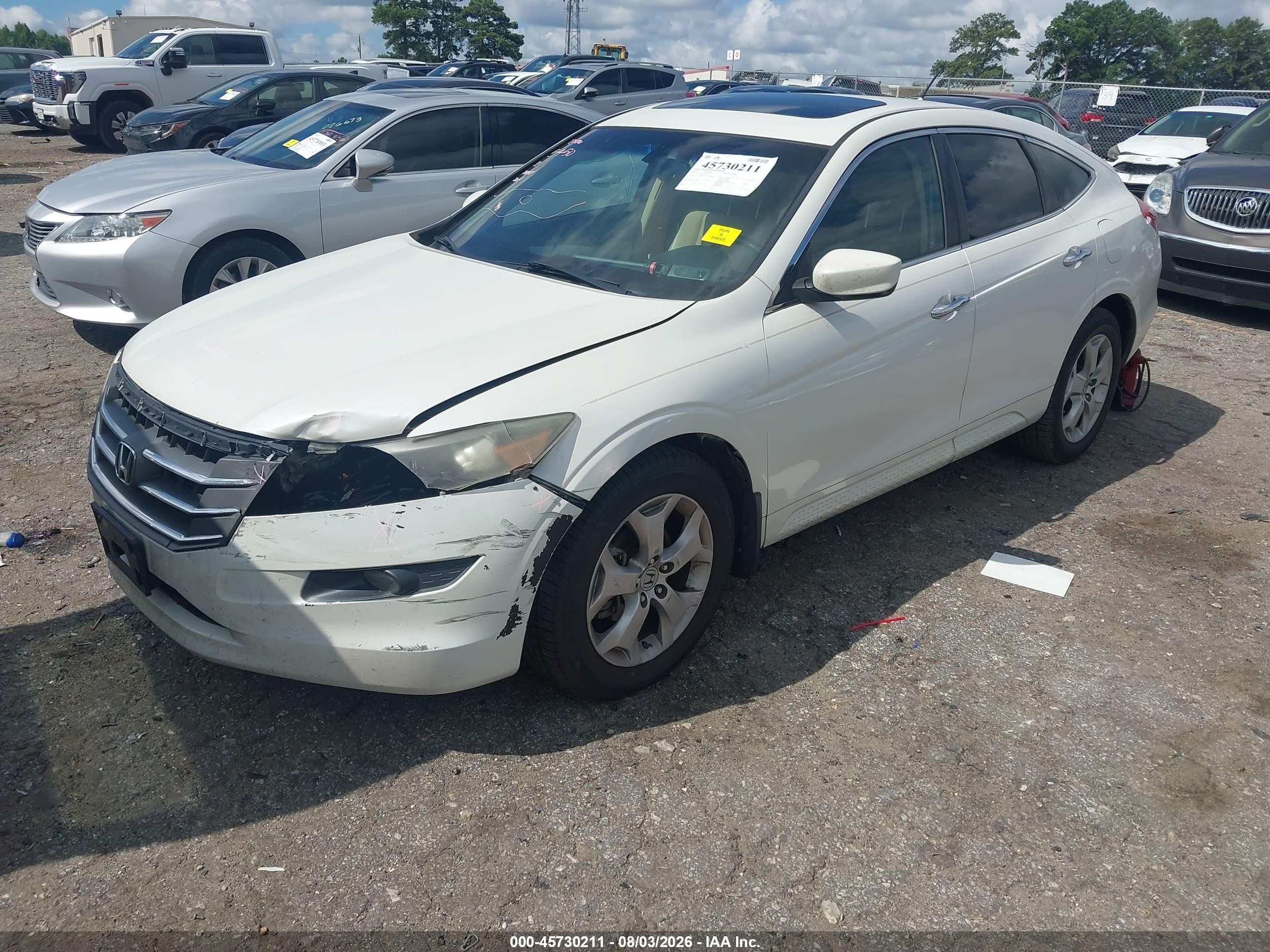 2012 Honda Crosstour Ex-l White vin: 5J6TF1H55CL002177