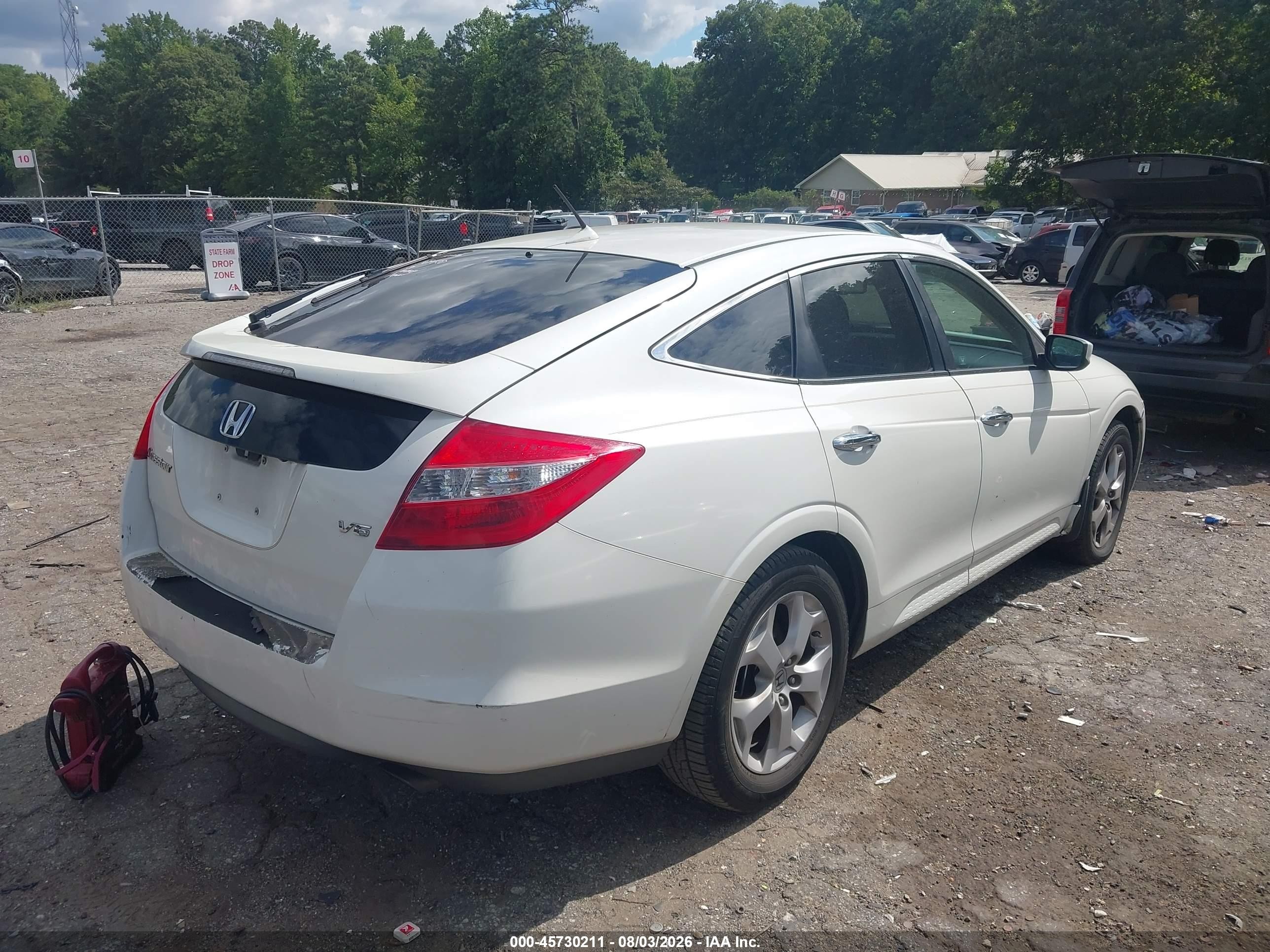 2012 Honda Crosstour Ex-l White vin: 5J6TF1H55CL002177