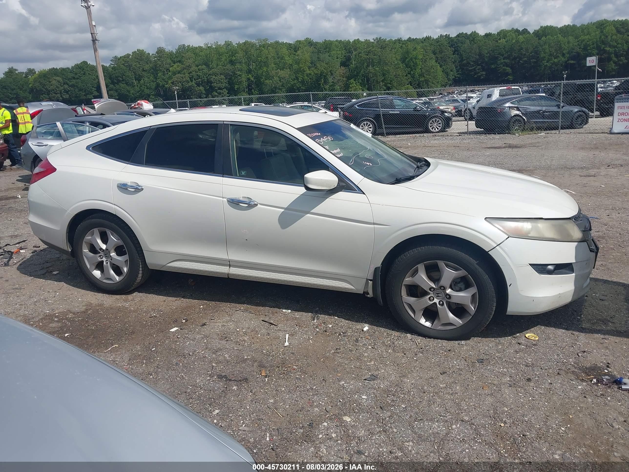 2012 Honda Crosstour Ex-l White vin: 5J6TF1H55CL002177